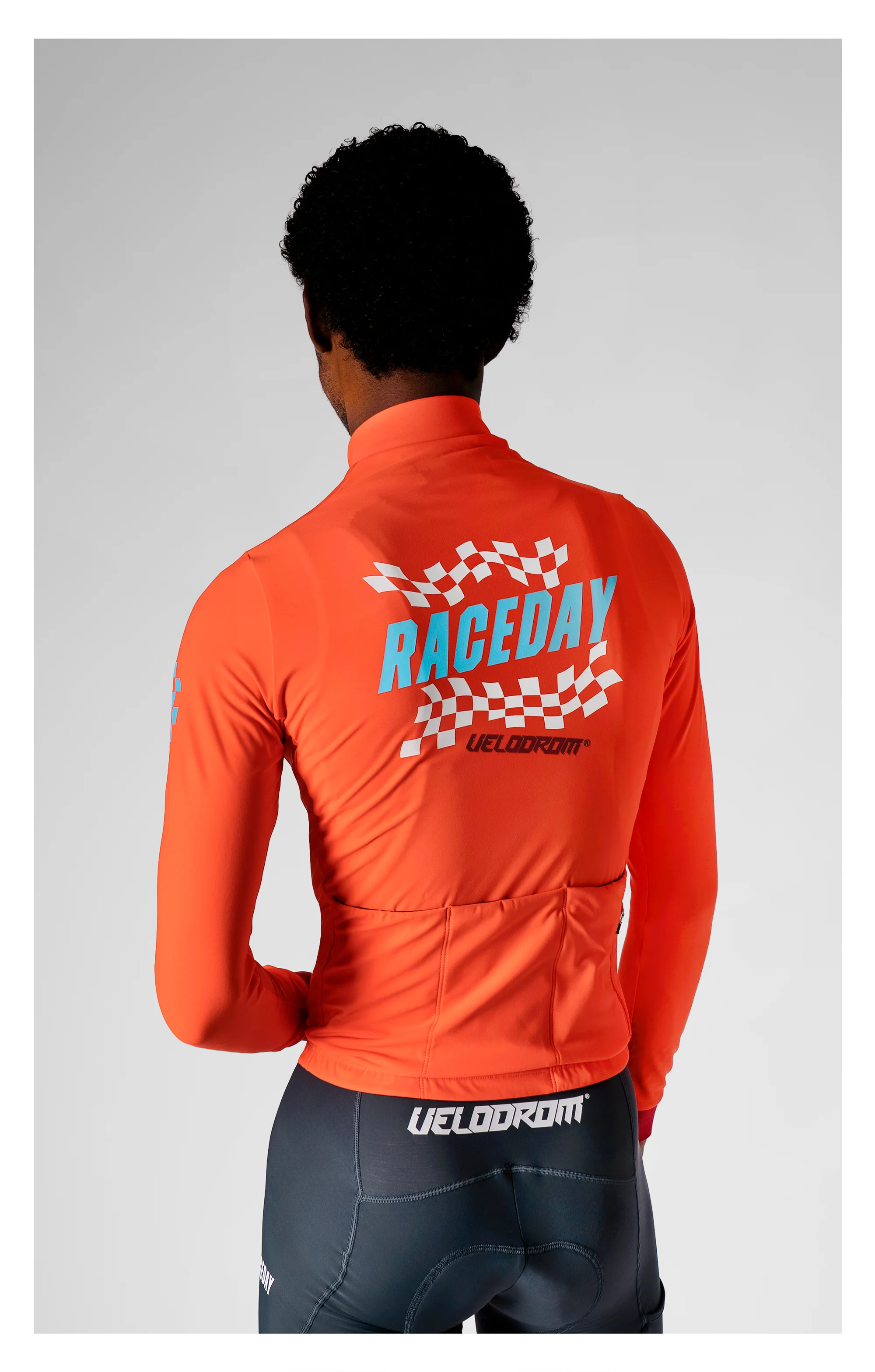 VELODROM RaceDay 3.0 Thermal Xperiment Long Sleeve Jersey - Vivid Orange - Image 2