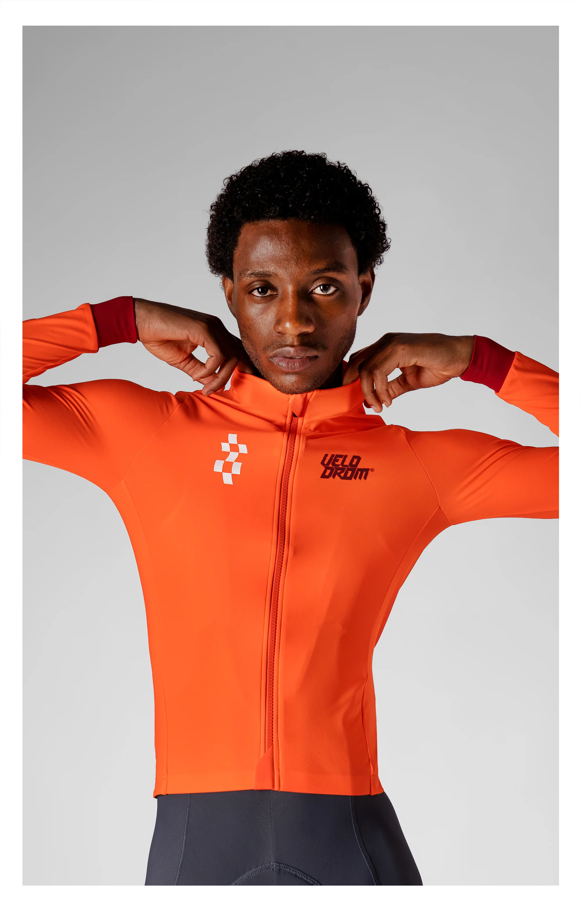 VELODROM RaceDay 3.0 Thermal Xperiment Long Sleeve Jersey - Vivid Orange - Image 3