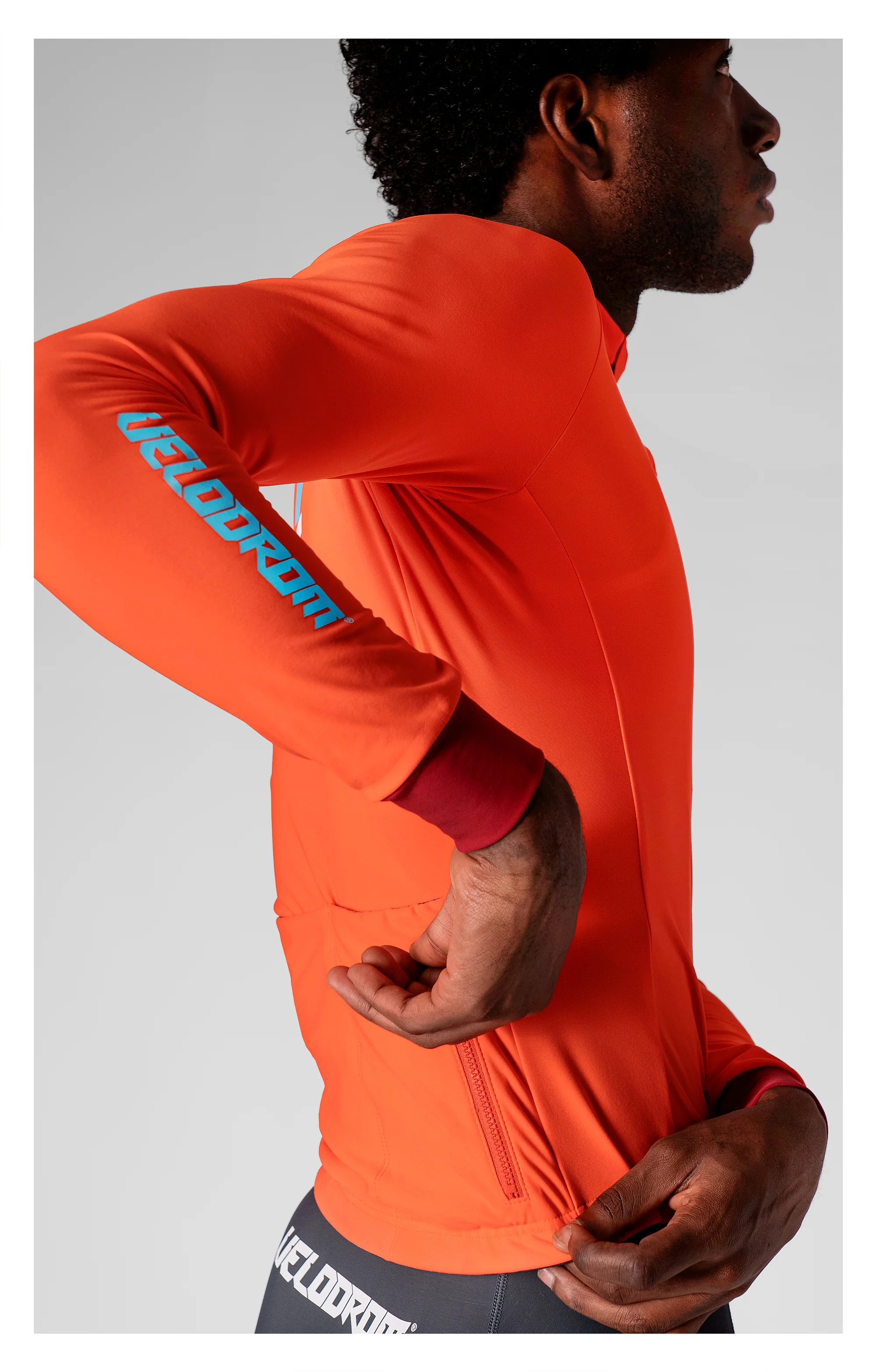 VELODROM RaceDay 3.0 Thermal Xperiment Long Sleeve Jersey - Vivid Orange - Image 4