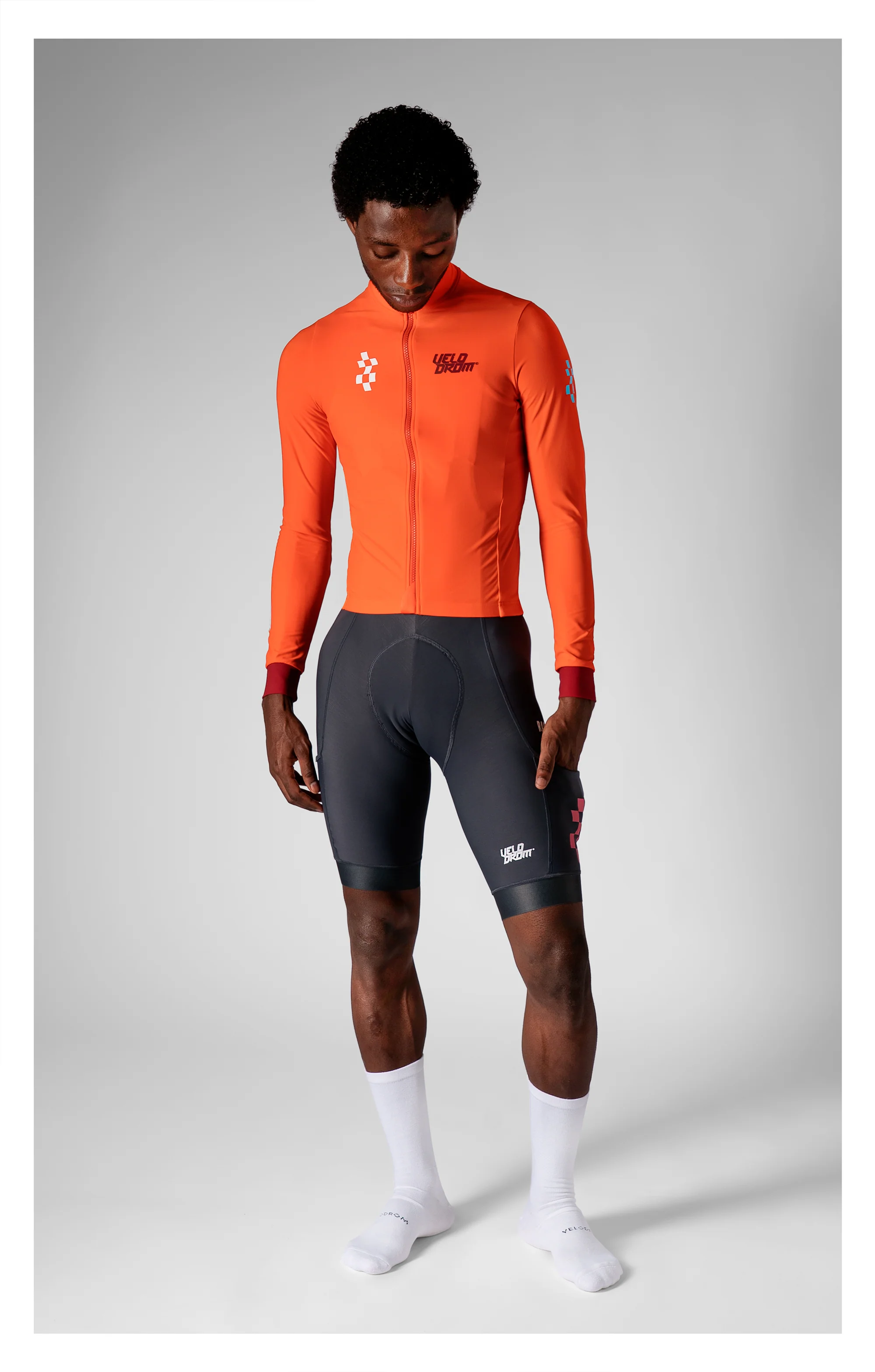 VELODROM RaceDay 3.0 Thermal Xperiment Long Sleeve Jersey - Vivid Orange - Image 6