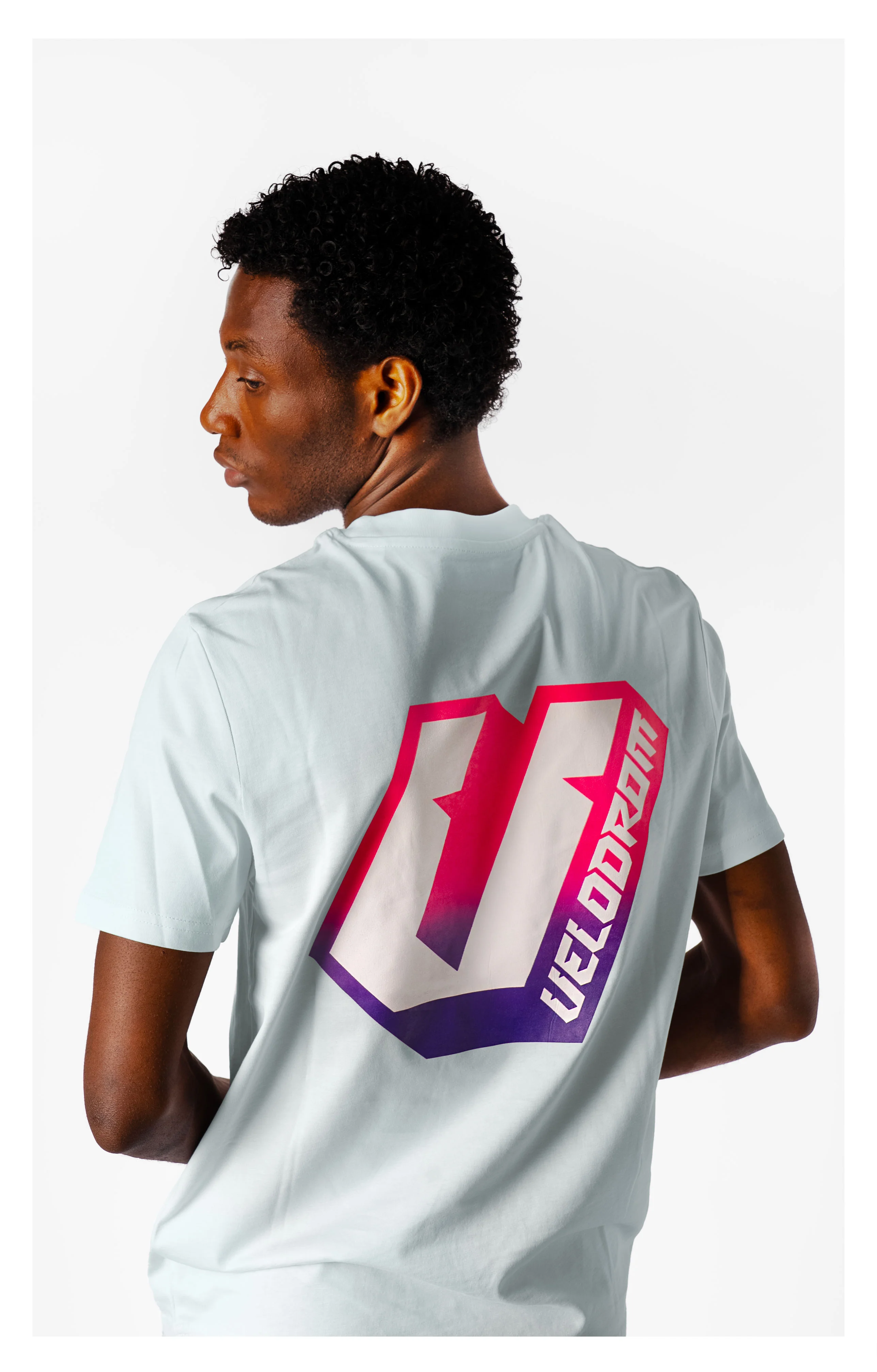 VELODROM Raceday 3.0 Tshirt - Celeste/Pink/White - Image 2