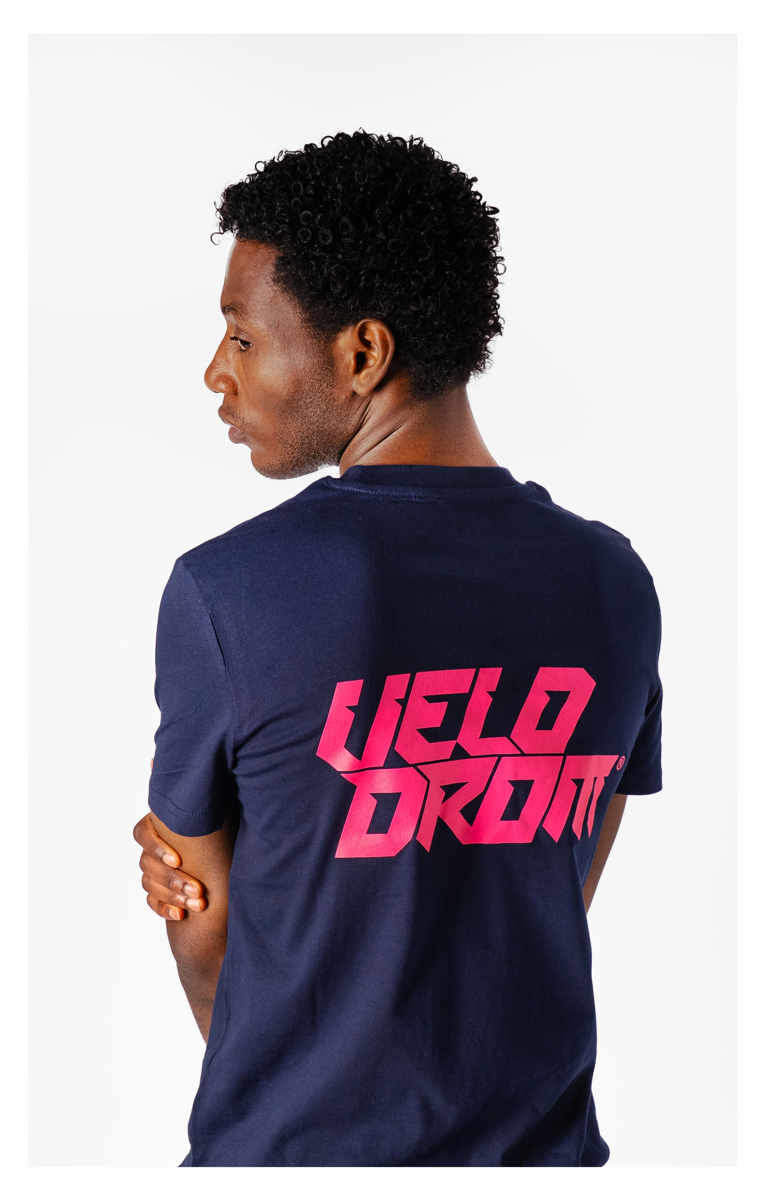 VELODROM Raceday 3.0 Tshirt - Navy/Pink/White - Image 2