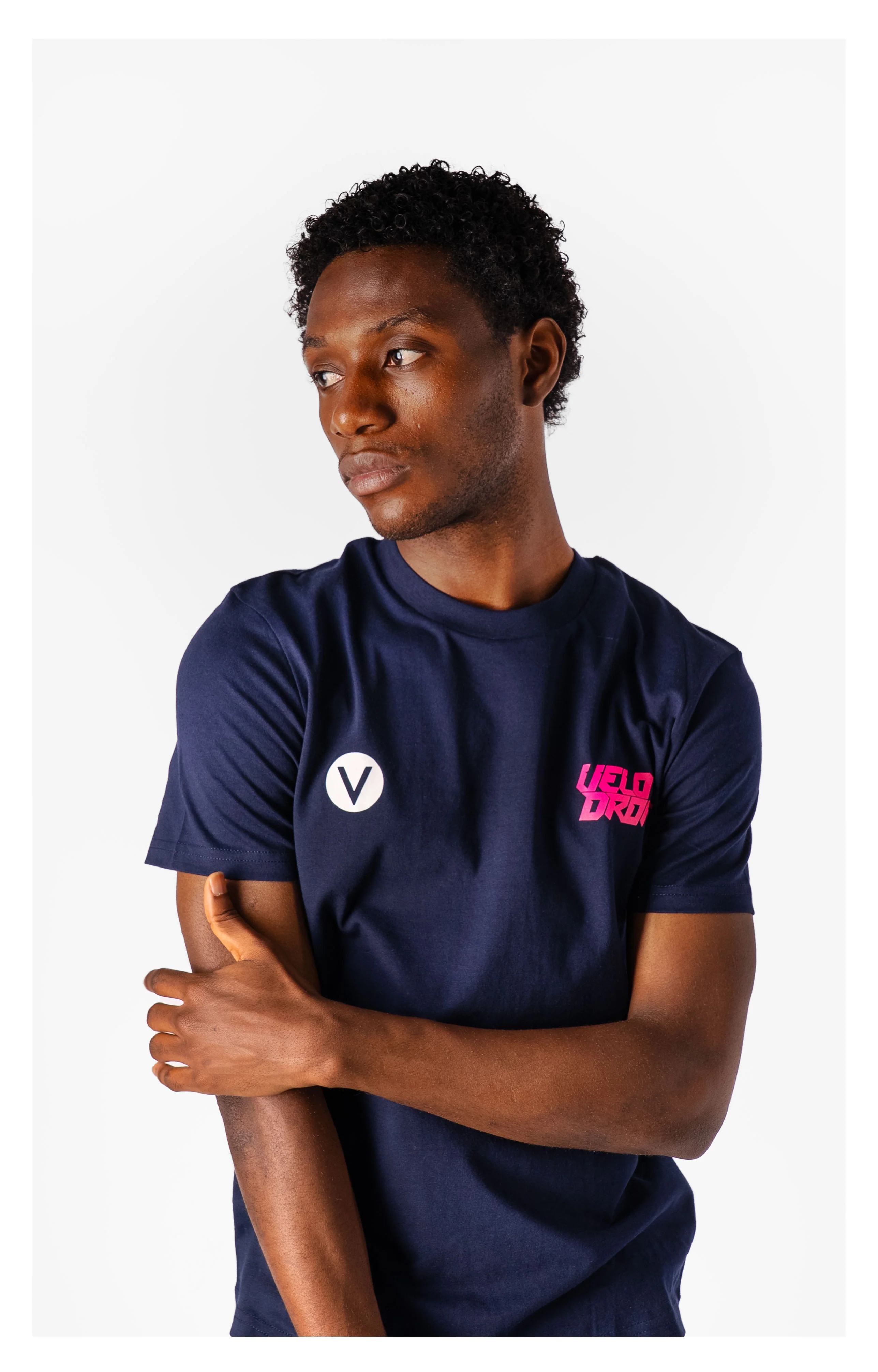 VELODROM Raceday 3.0 Tshirt - Navy/Pink/White - Image 3
