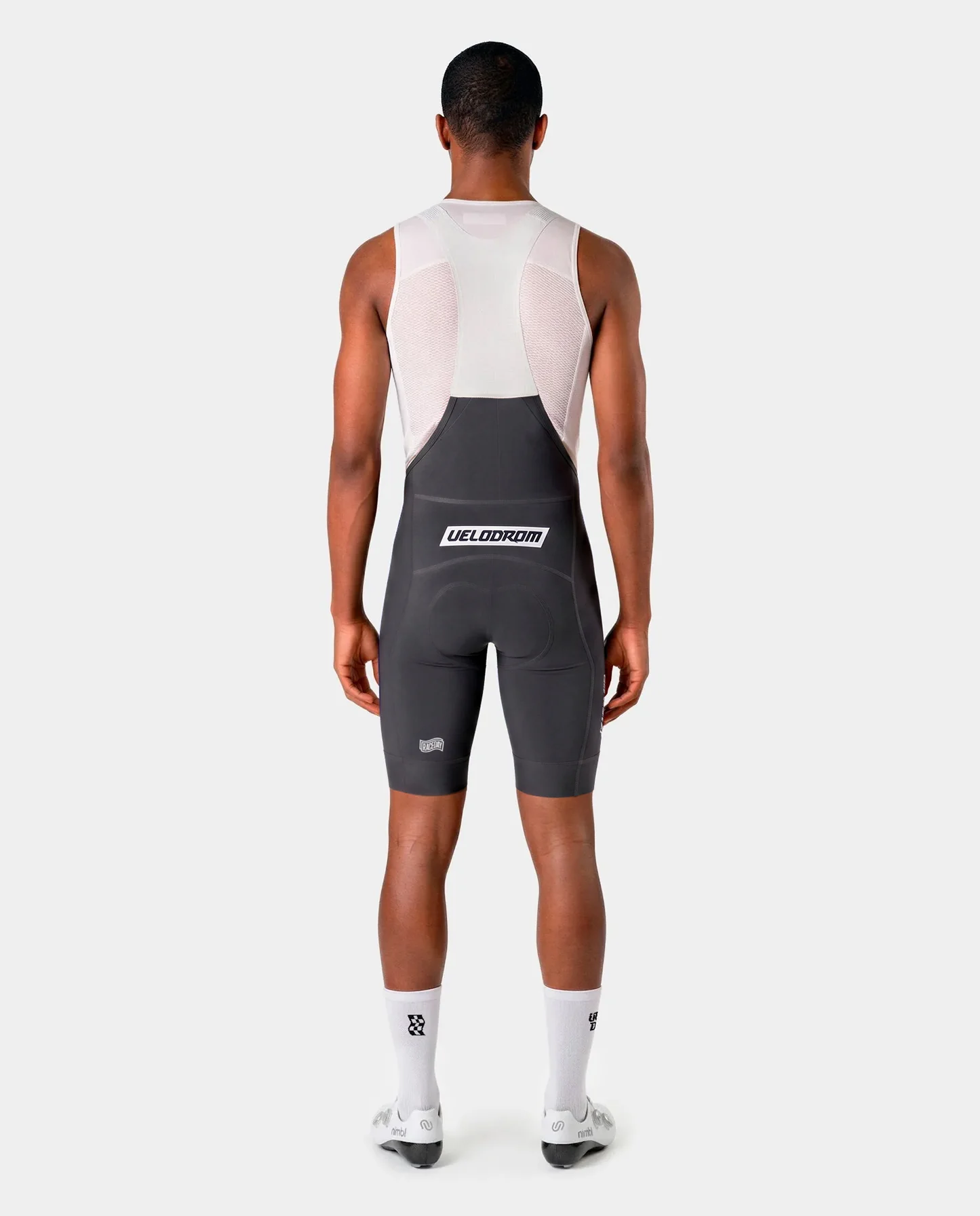 VELODROM Raceday 4.0 Cargo Bib Short - Grey/White - Image 3