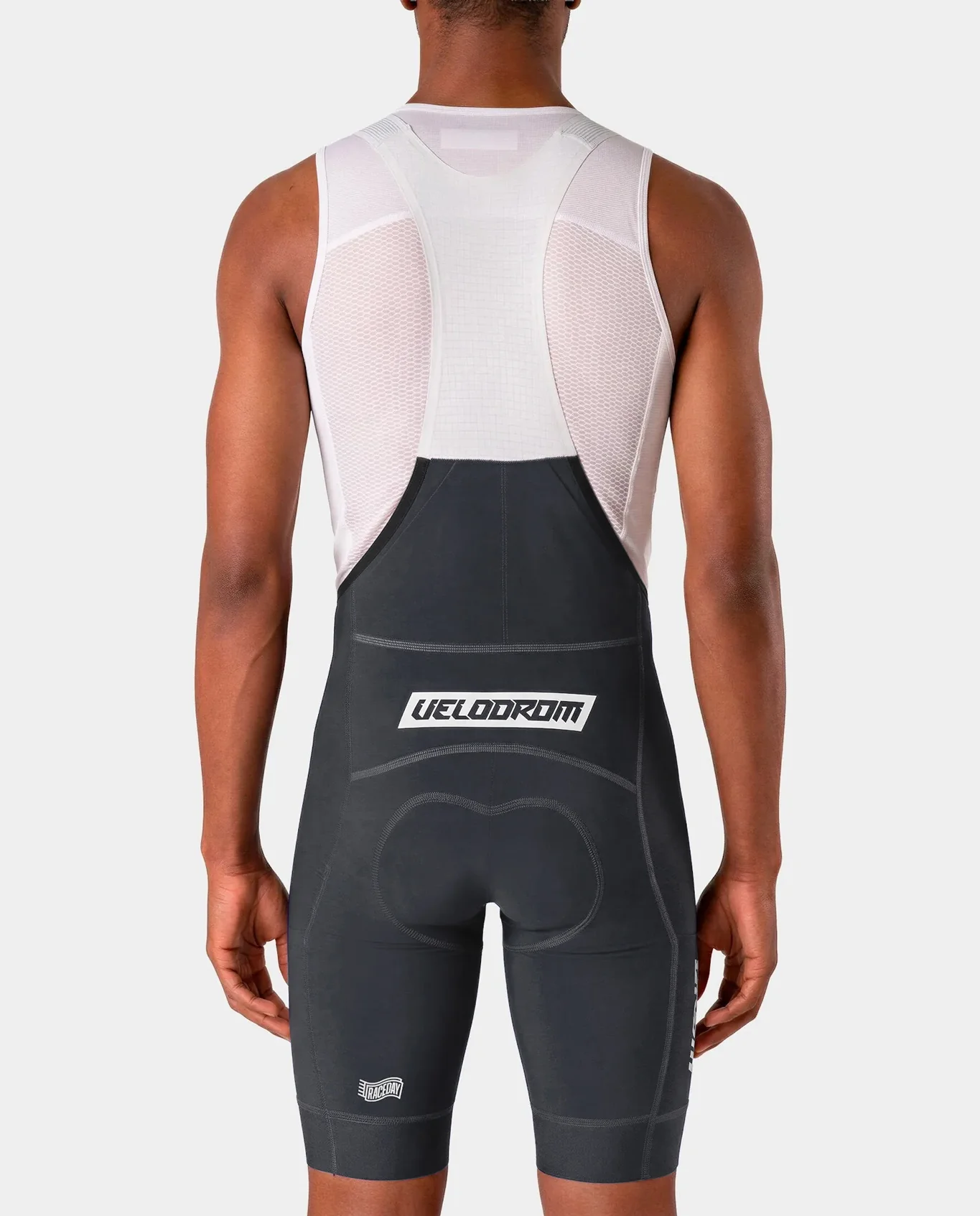 VELODROM Raceday 4.0 Cargo Bib Short - Grey/White - Image 4