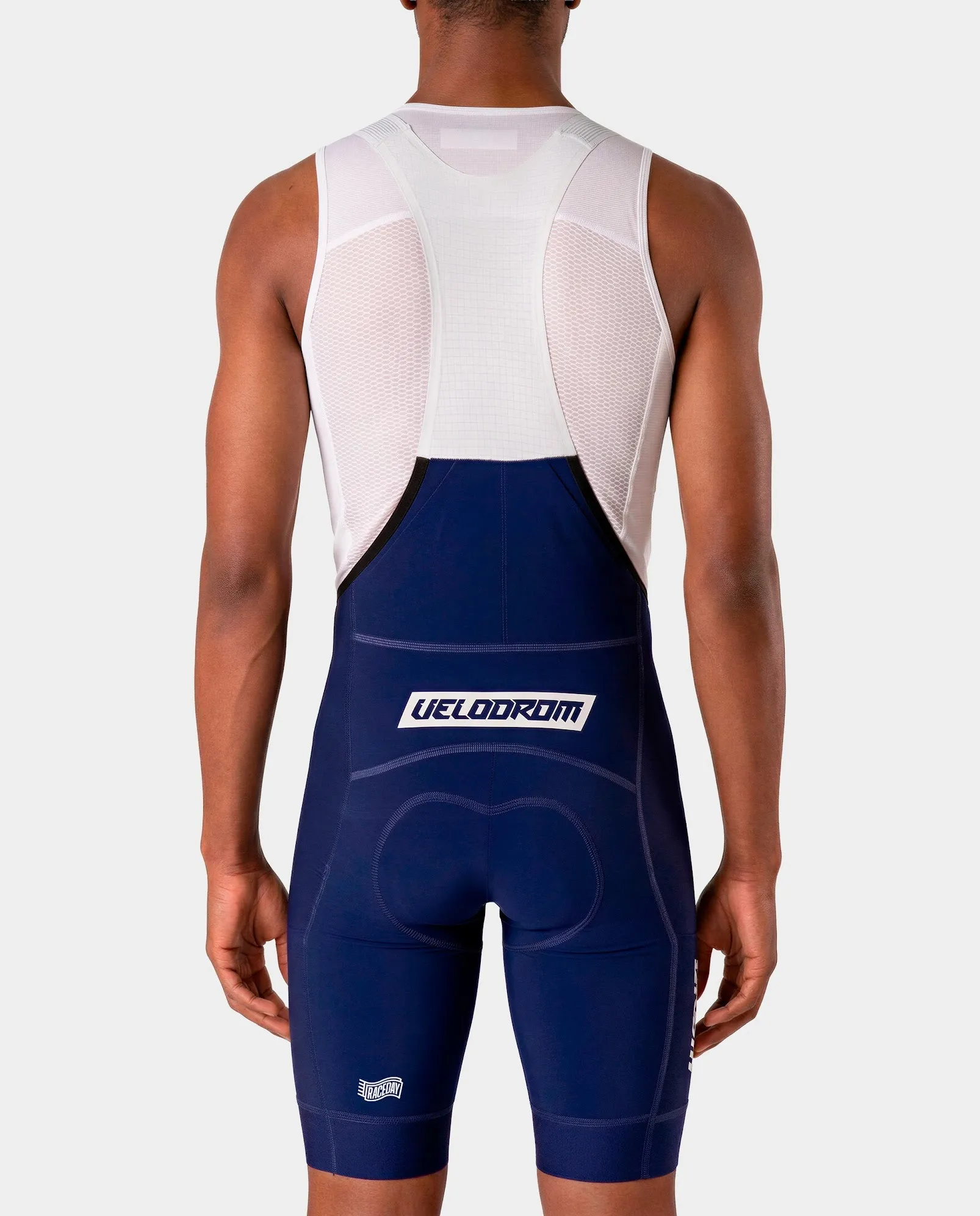 VELODROM Raceday 4.0 Cargo Bib Short - Navy/White - Image 4