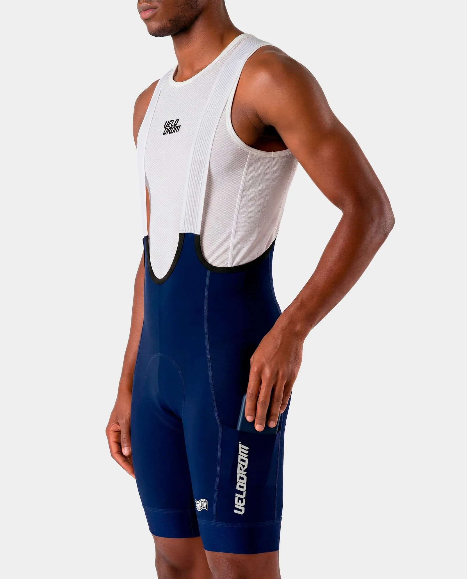 VELODROM Raceday 4.0 Cargo Bib Short - Navy/White - Image 6