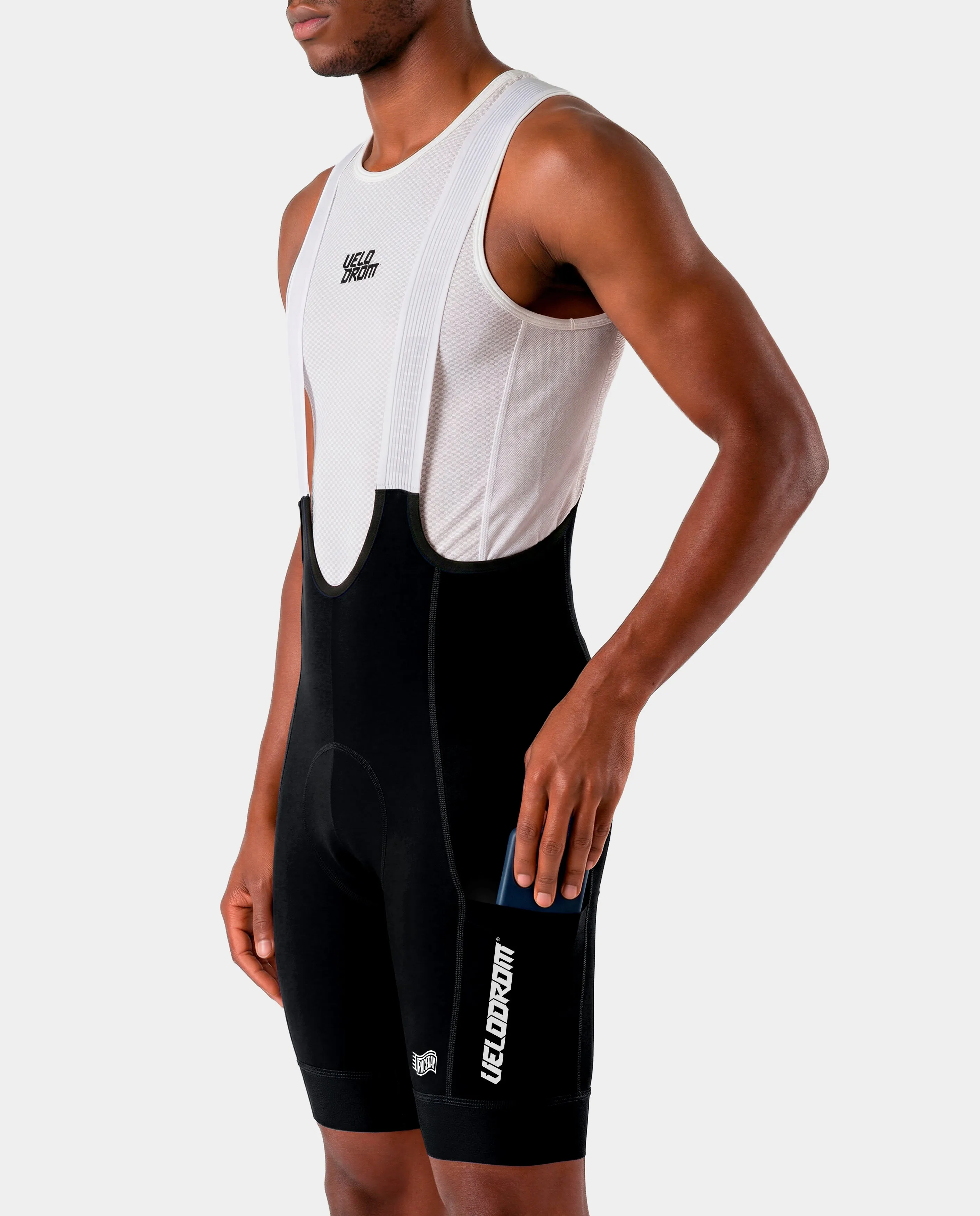 VELODROM Raceday 4.0 Cargo Bib Short - Black/White - Image 5