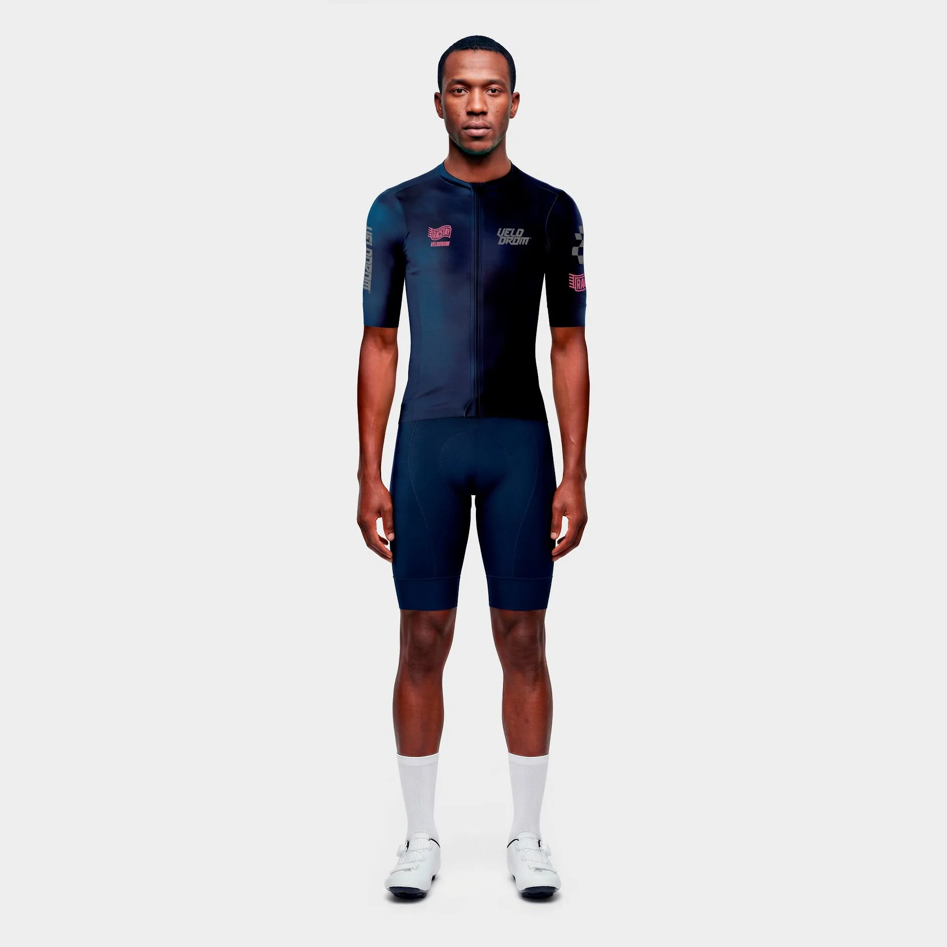 VELODROM Raceday 4.0 Jersey - Navy/Pink/Grey - Image 2