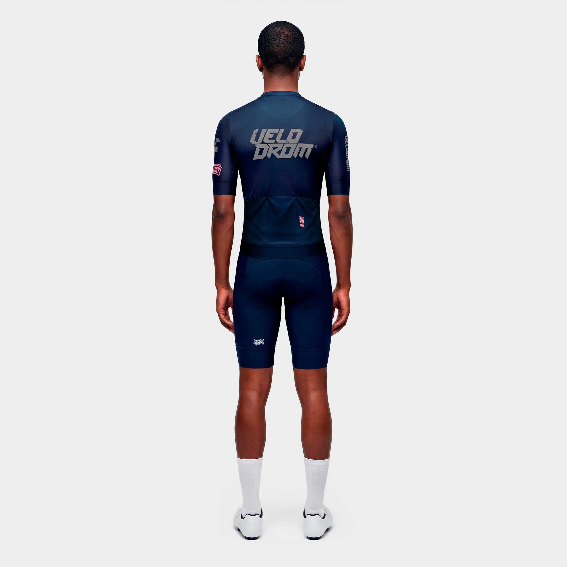 VELODROM Raceday 4.0 Jersey - Navy/Pink/Grey - Image 4