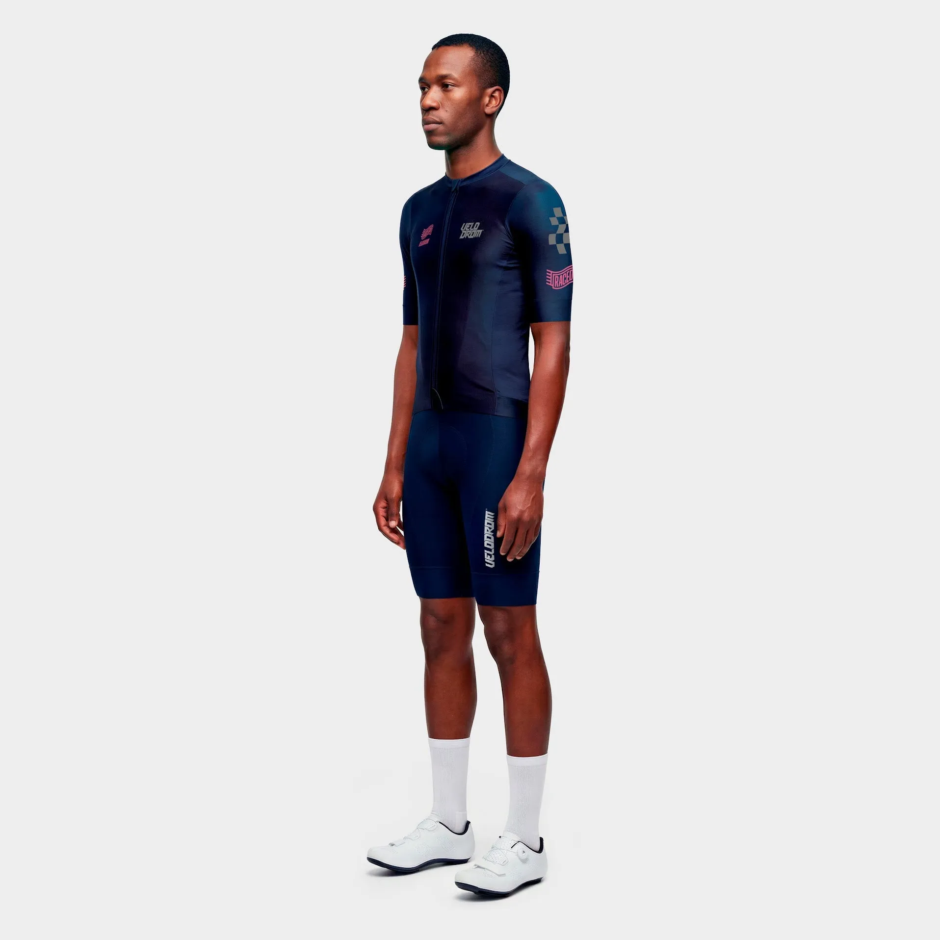 VELODROM Raceday 4.0 Jersey - Navy/Pink/Grey - Image 5