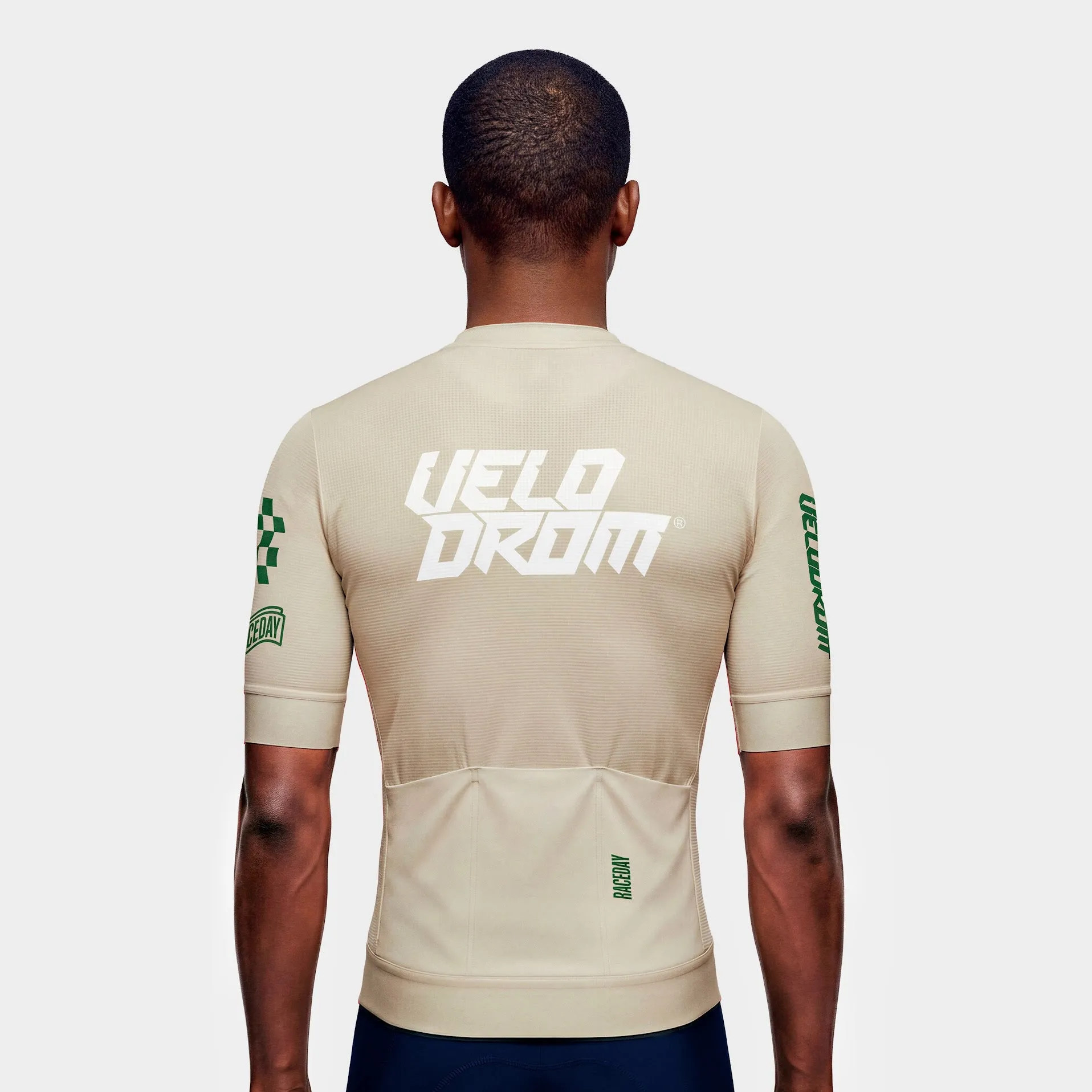 VELODROM Raceday 4.0 Jersey - Warm Sand/Green - Image 3