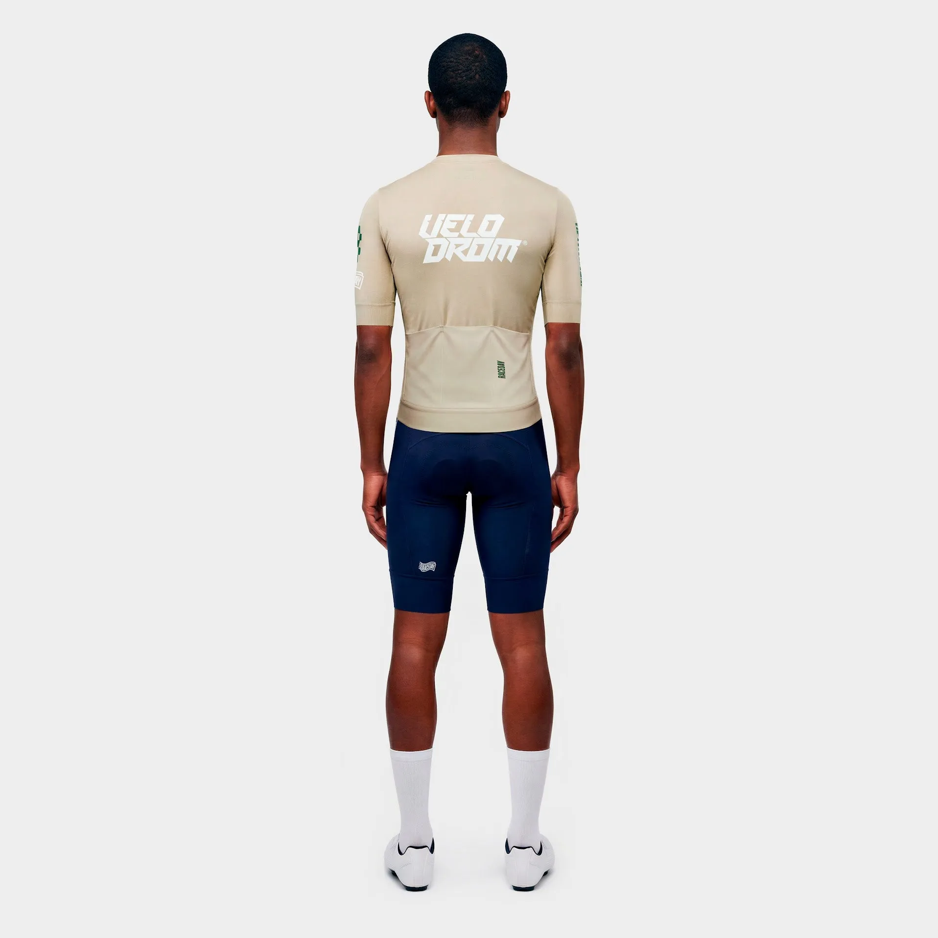VELODROM Raceday 4.0 Jersey - Warm Sand/Green - Image 4