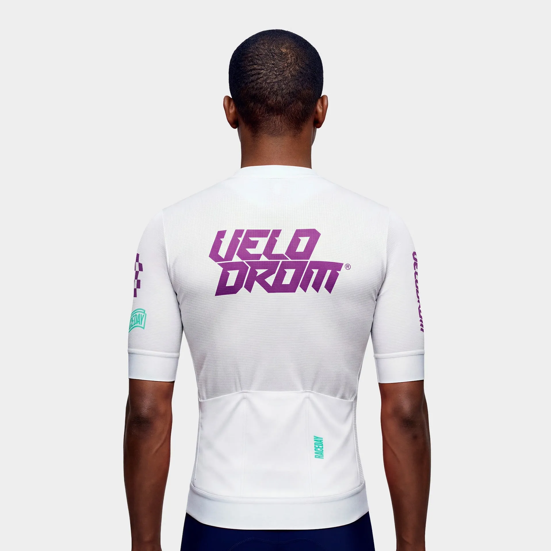 VELODROM Raceday 4.0 Jersey - White/Light Purple - Image 3
