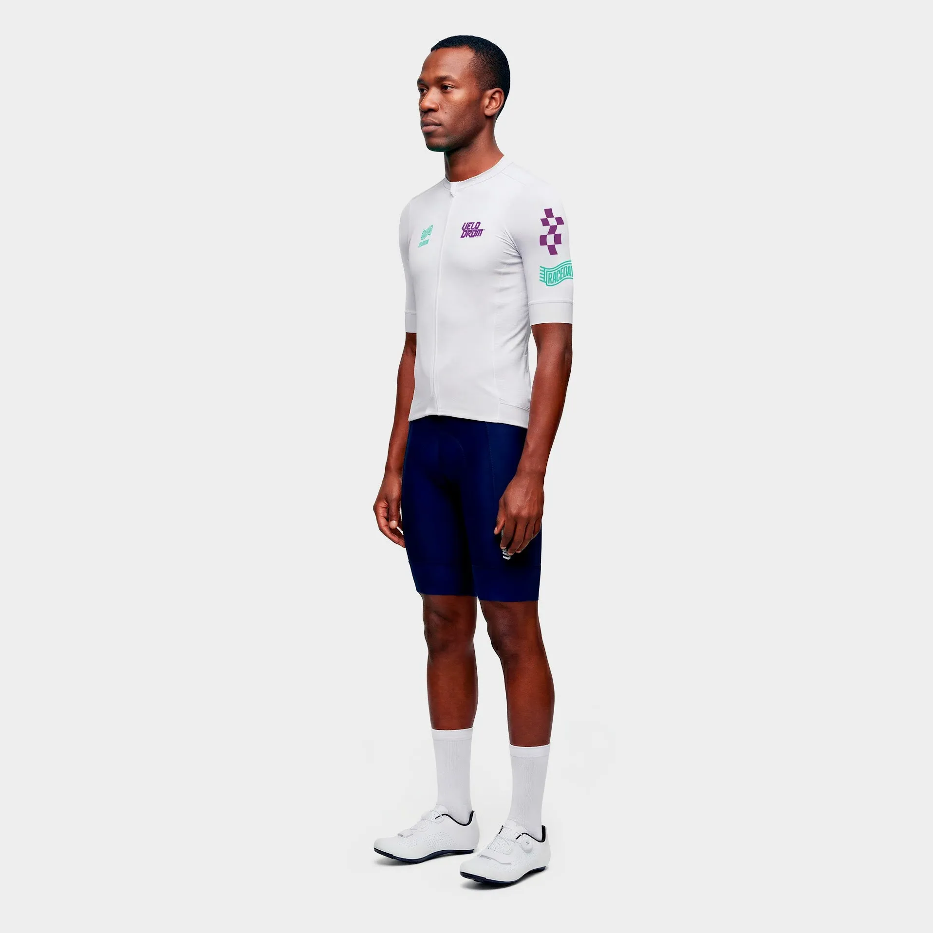 VELODROM Raceday 4.0 Jersey - White/Light Purple - Image 5