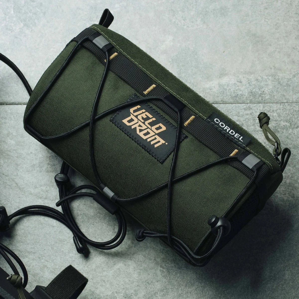 VELODROM RaceDay by Cordel Durum Handlebar Bag - Heavy Graphic Olive - Image 2