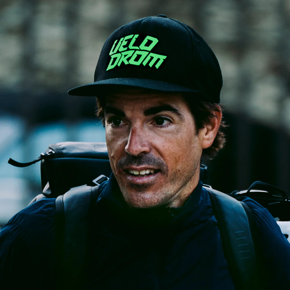 VELODROM RaceDay Cap - Black/Fluor Green Logo - Image 2