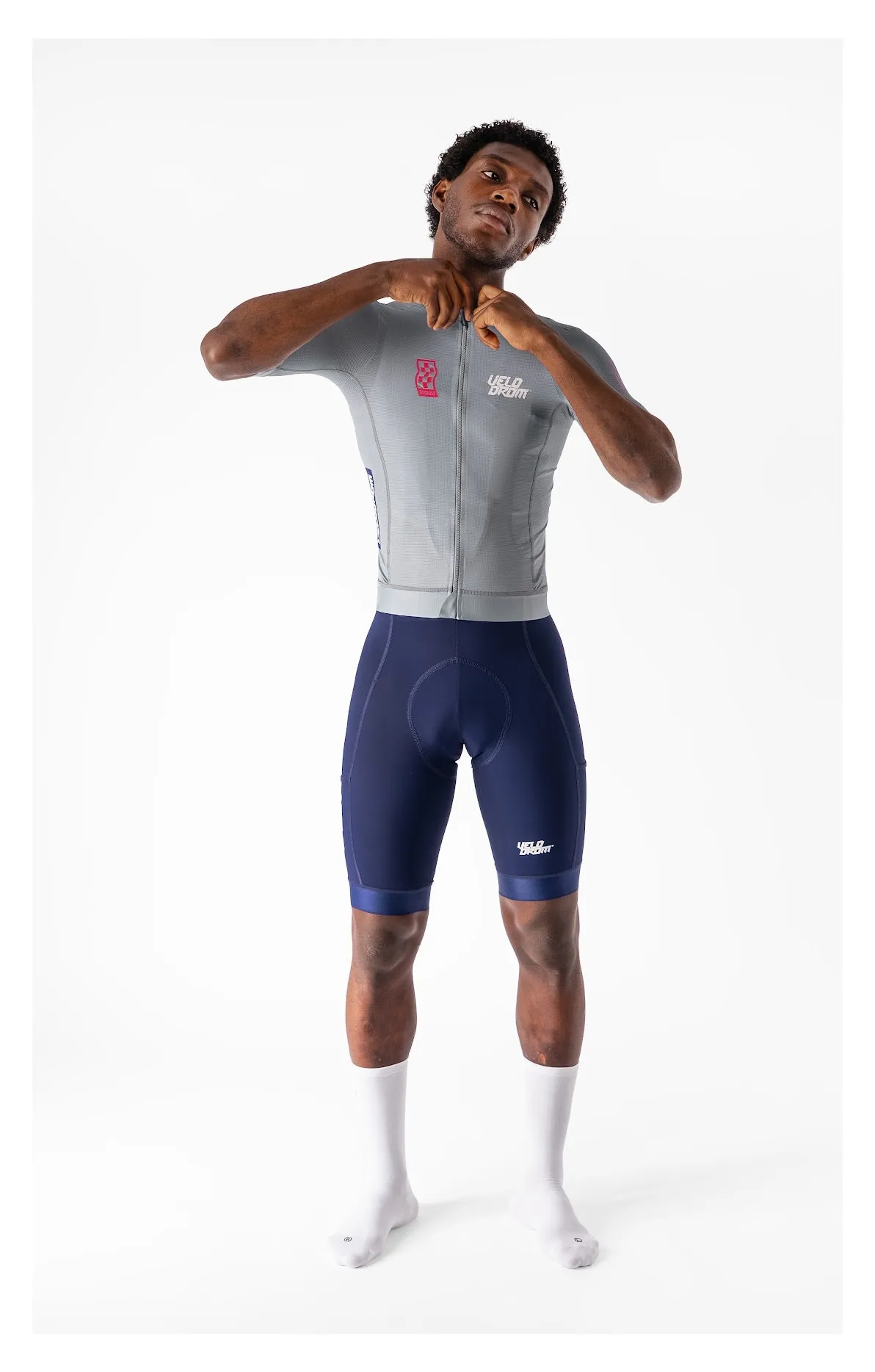 VELODROM Raceday 3.0 Cycling Jersey - Grey/Dusty red - Image 4