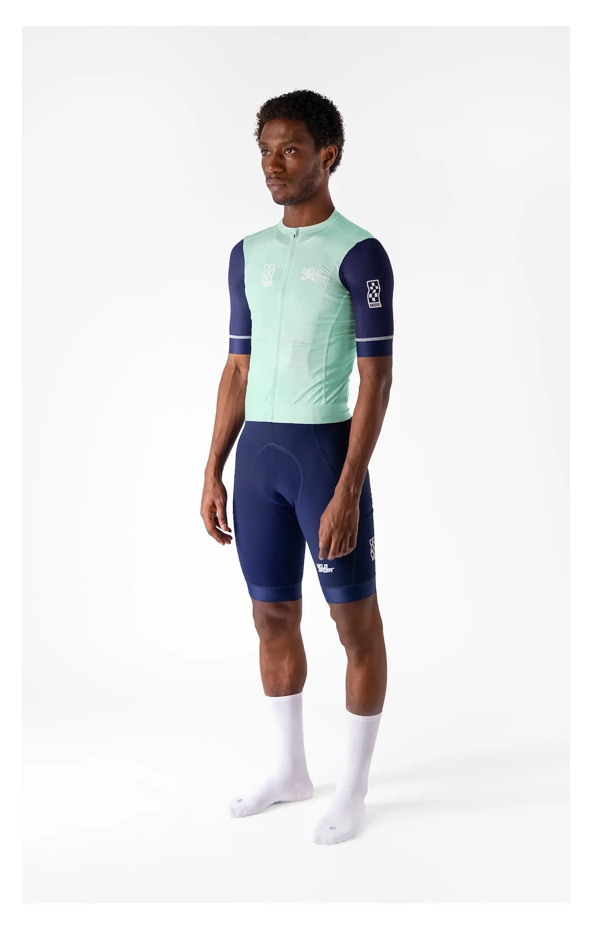 VELODROM Raceday 3.0 Cycling Jersey - Mint/Navy/White - Image 3