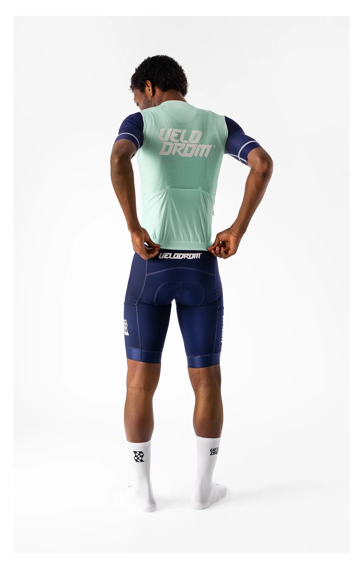 VELODROM Raceday 3.0 Cycling Jersey - Mint/Navy/White - Image 4
