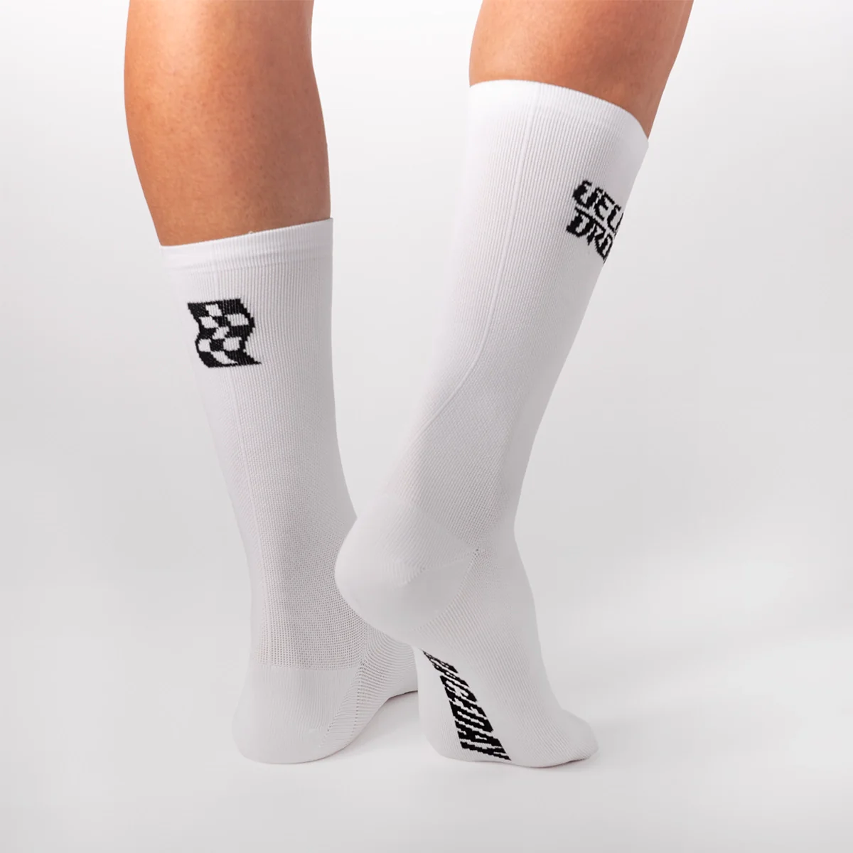 VELODROM RaceDay Logo Cycling Socks - White - Image 3