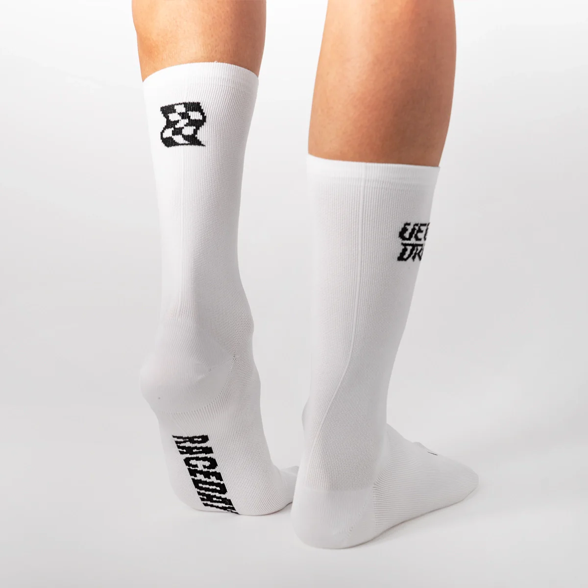 VELODROM RaceDay Logo Cycling Socks - White - Image 4