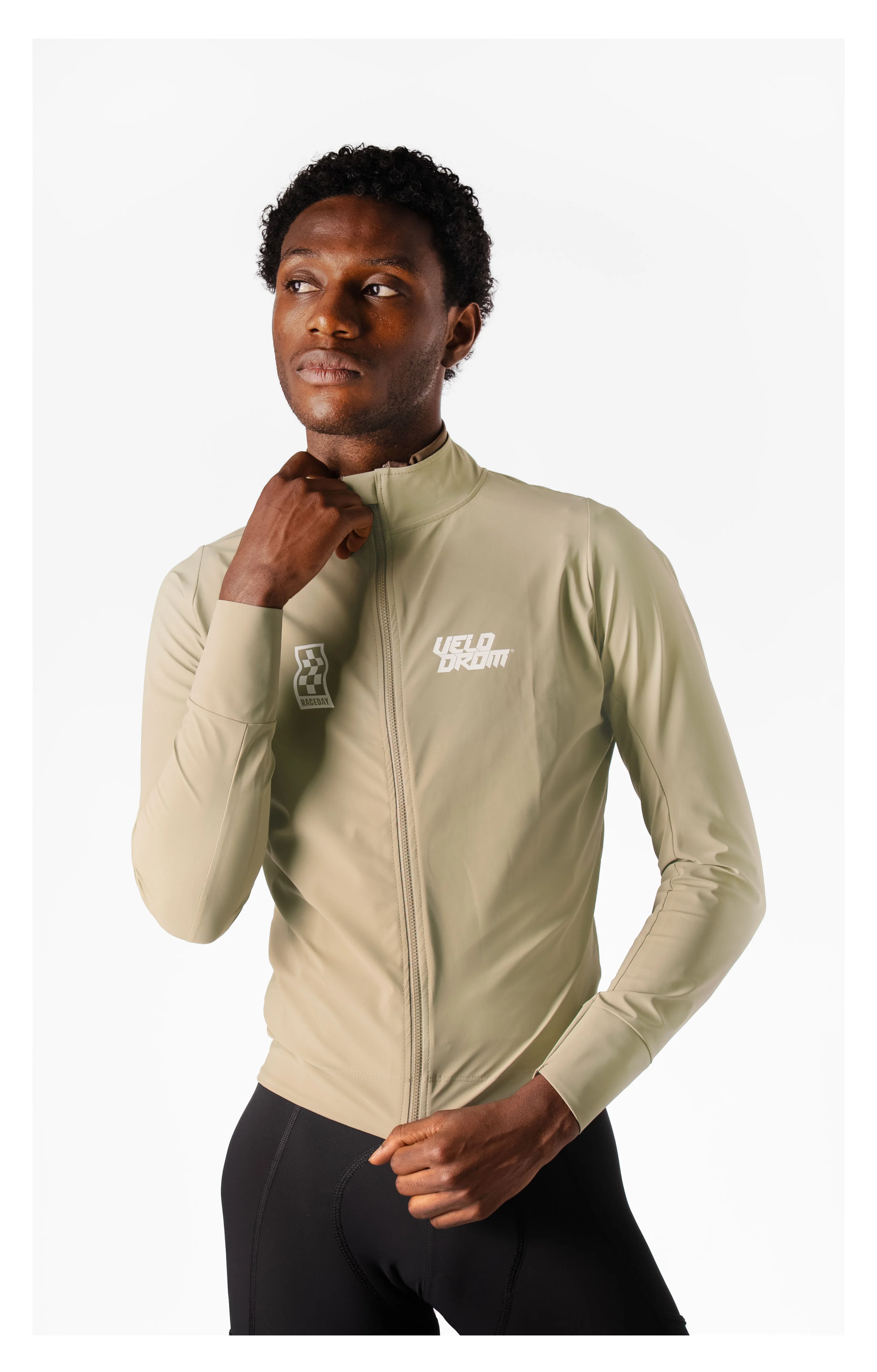 VELODROM RaceDay Light Jacket 3.0 - Beige/White - Image 2