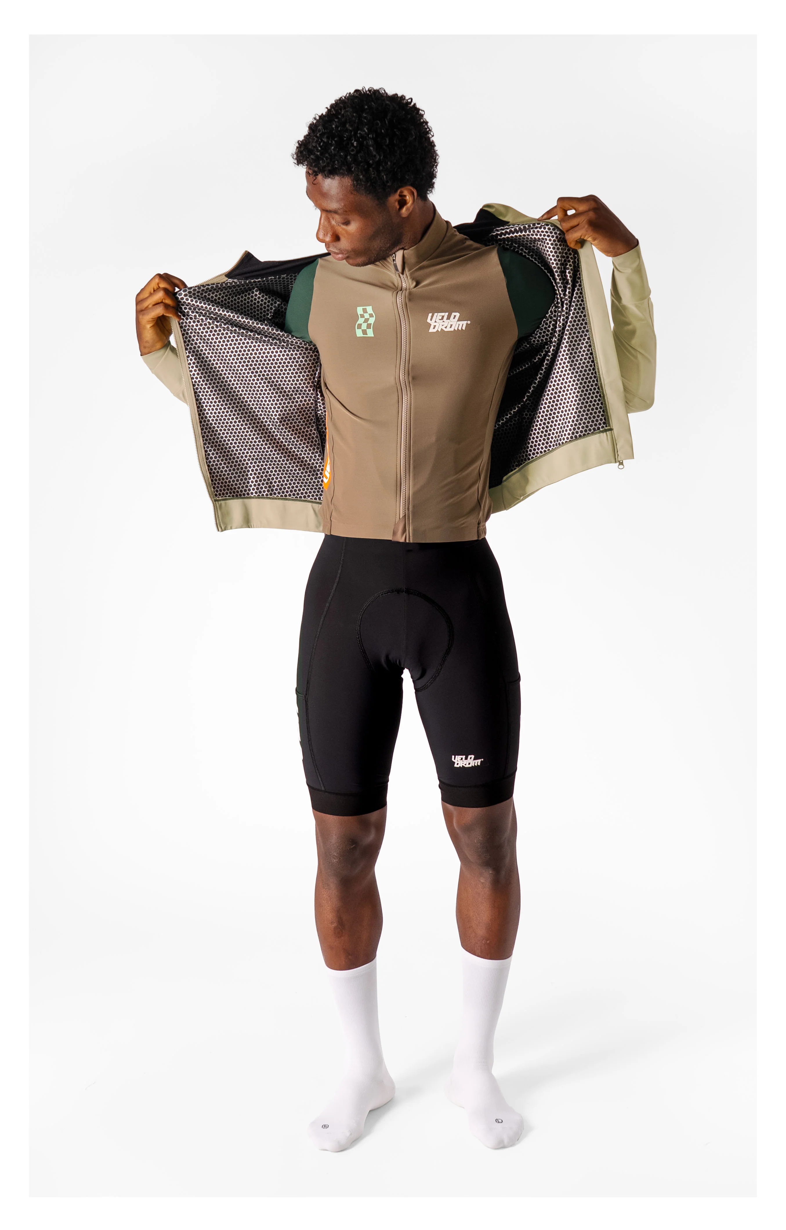 VELODROM RaceDay Light Jacket 3.0 - Beige/White - Image 3