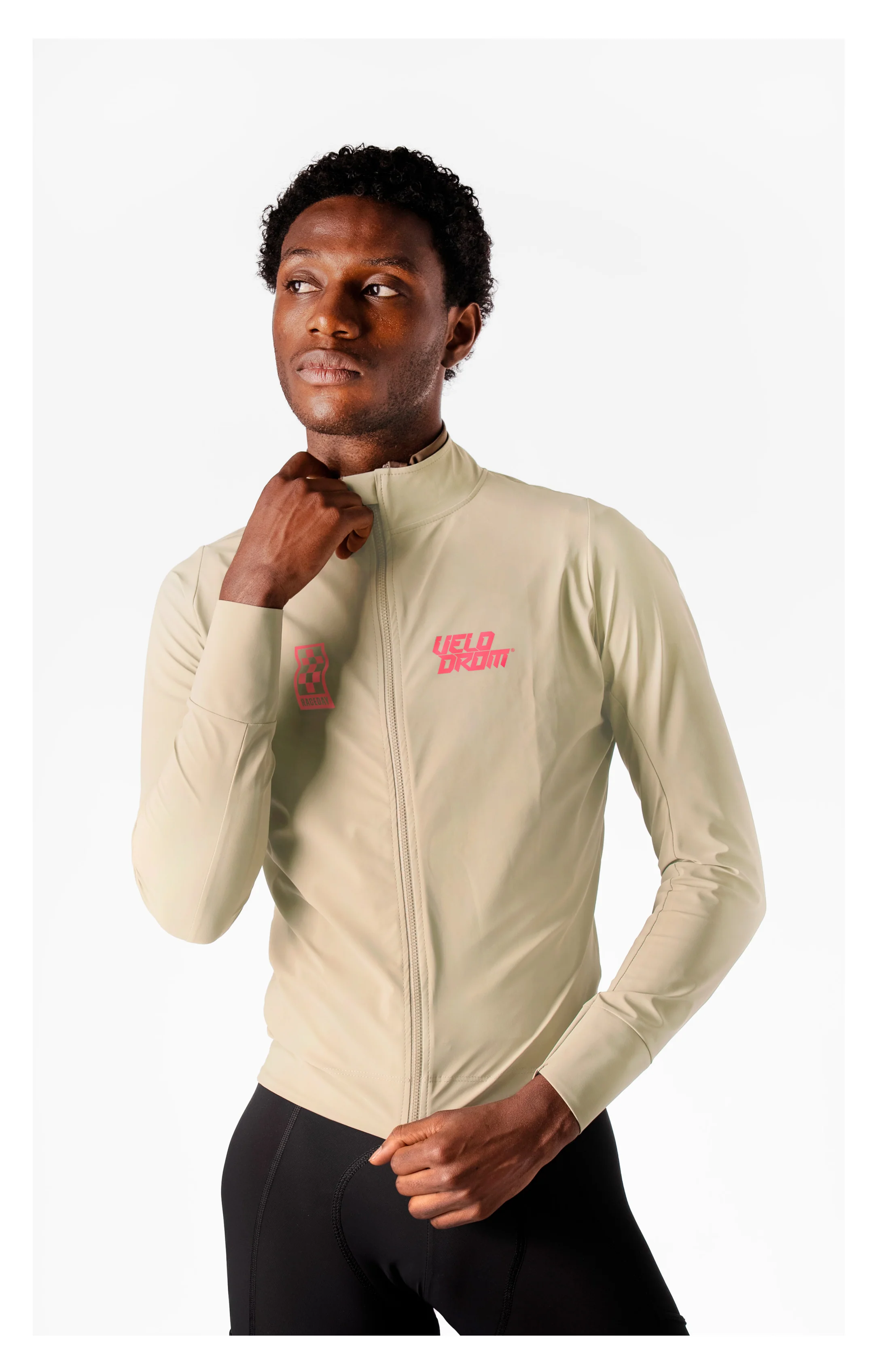 VELODROM RaceDay Light Jacket 3.0 - Beige/Fade Pink - Image 3