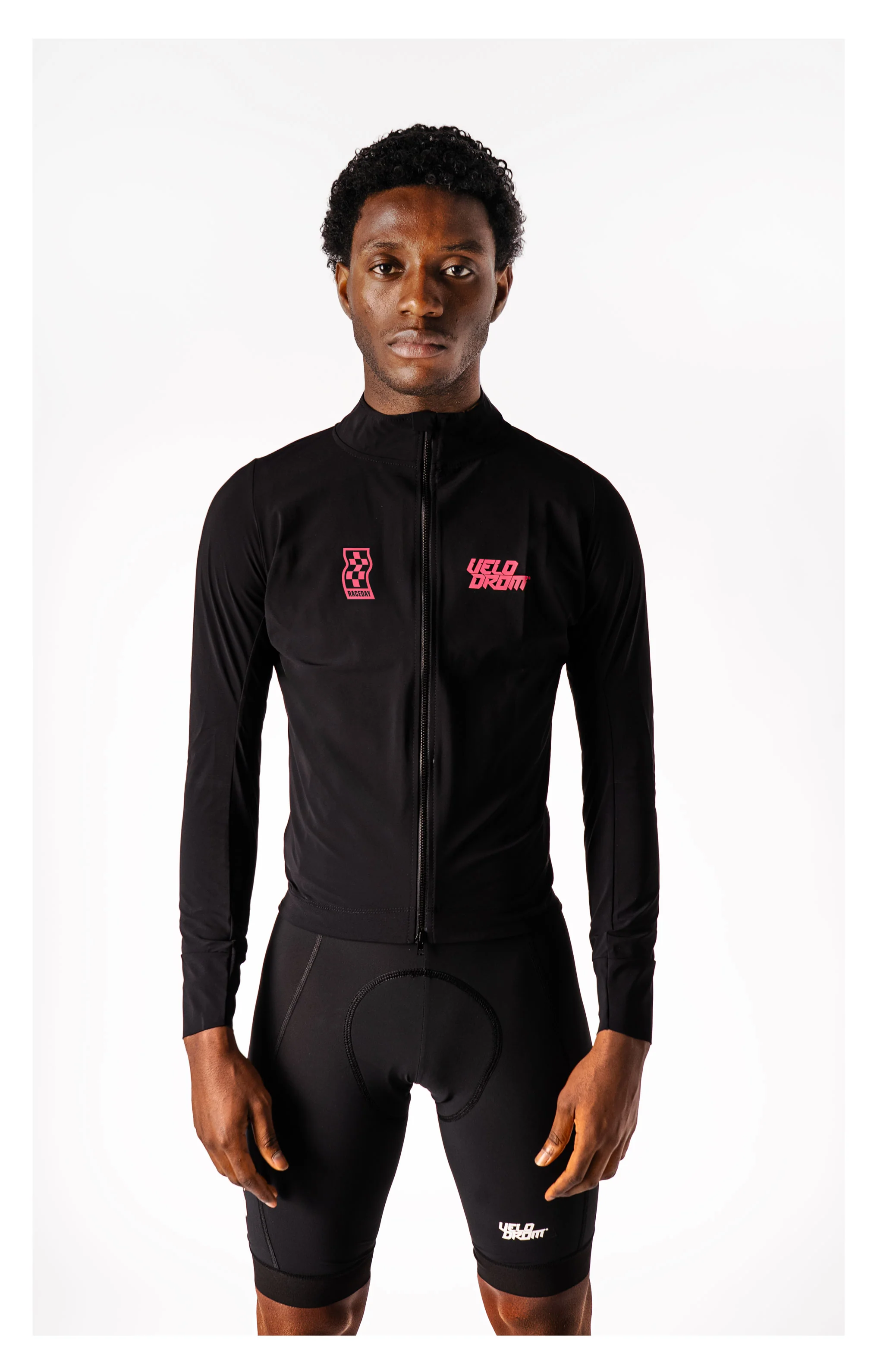 VELODROM RaceDay Light Jacket 3.0 - Black/Fade Pink - Image 4