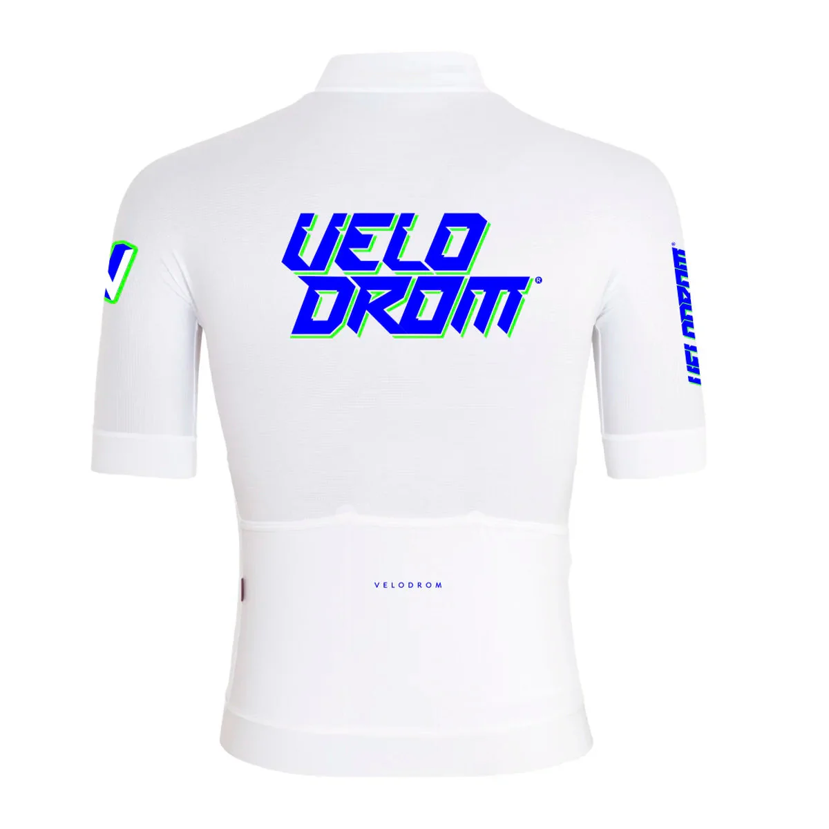 Velodrom Raceday Jersey - White/Electric Blue Late Drop - Image 2