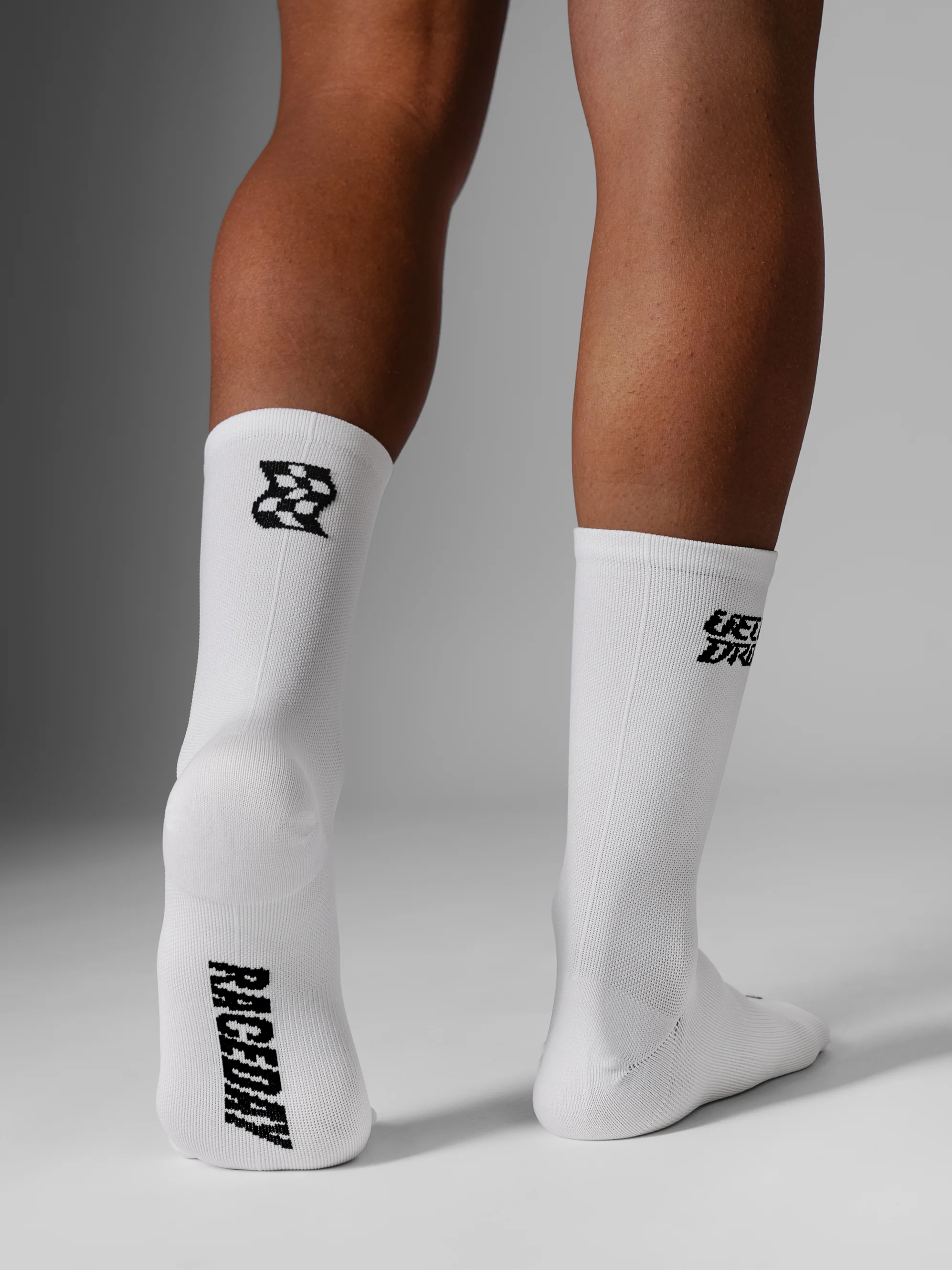 VELODROM RaceDay Logo Cycling Socks 2.0 - White - Image 4