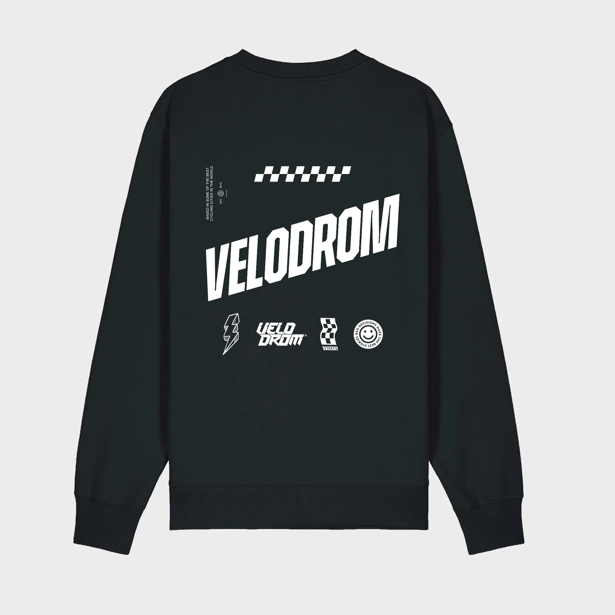 VELODROM Raceday Self Funded Sweatshirt - Black/White - Image 4