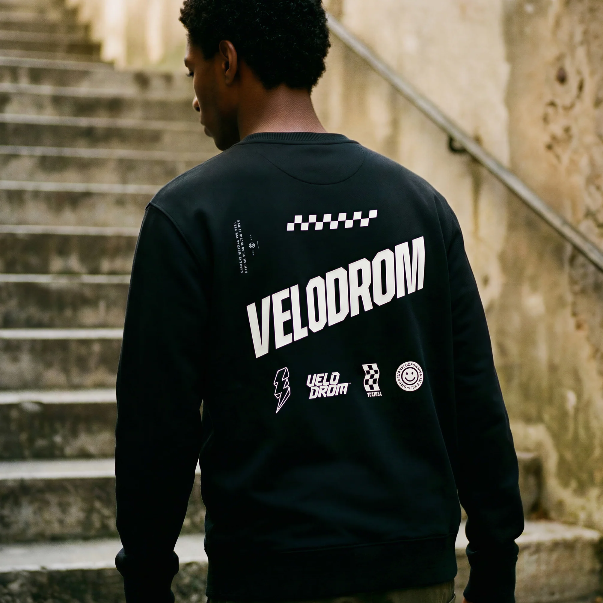 VELODROM Raceday Self Funded Sweatshirt - Black/White - Image 5