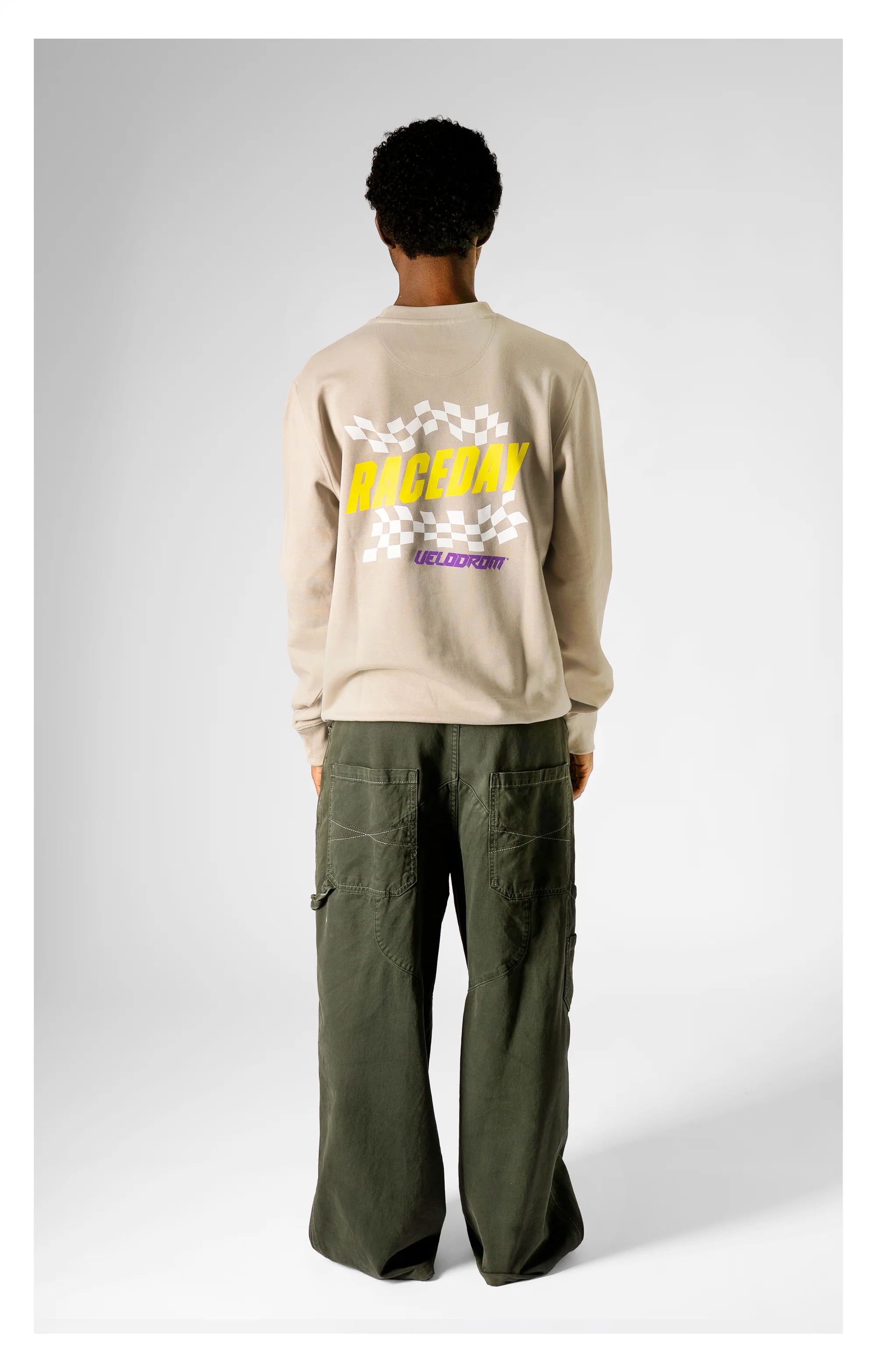 VELODROM Raceday Sweatshirt - Beige/Yellow/Purple - Image 2