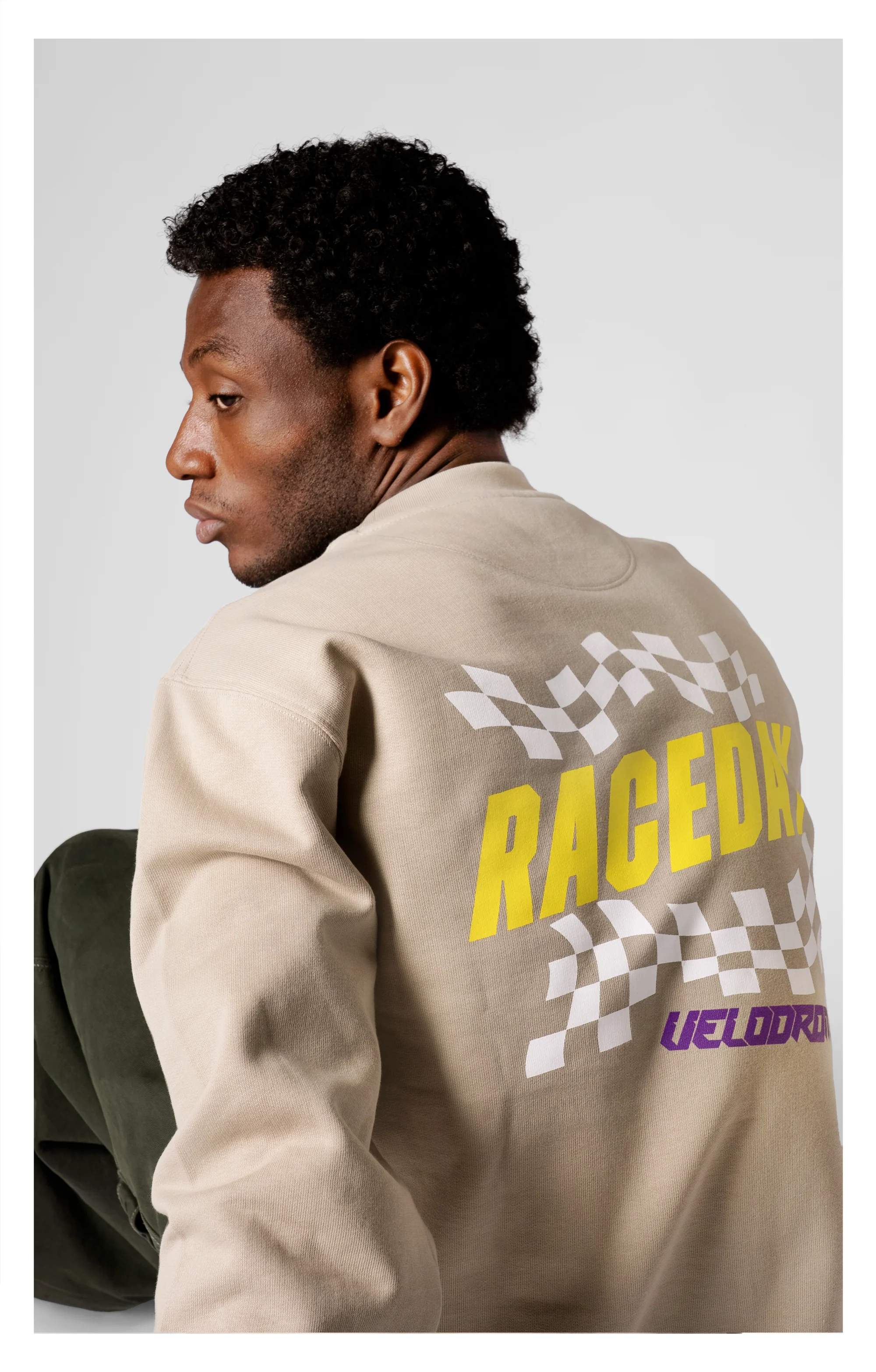 VELODROM Raceday Sweatshirt - Beige/Yellow/Purple - Image 4