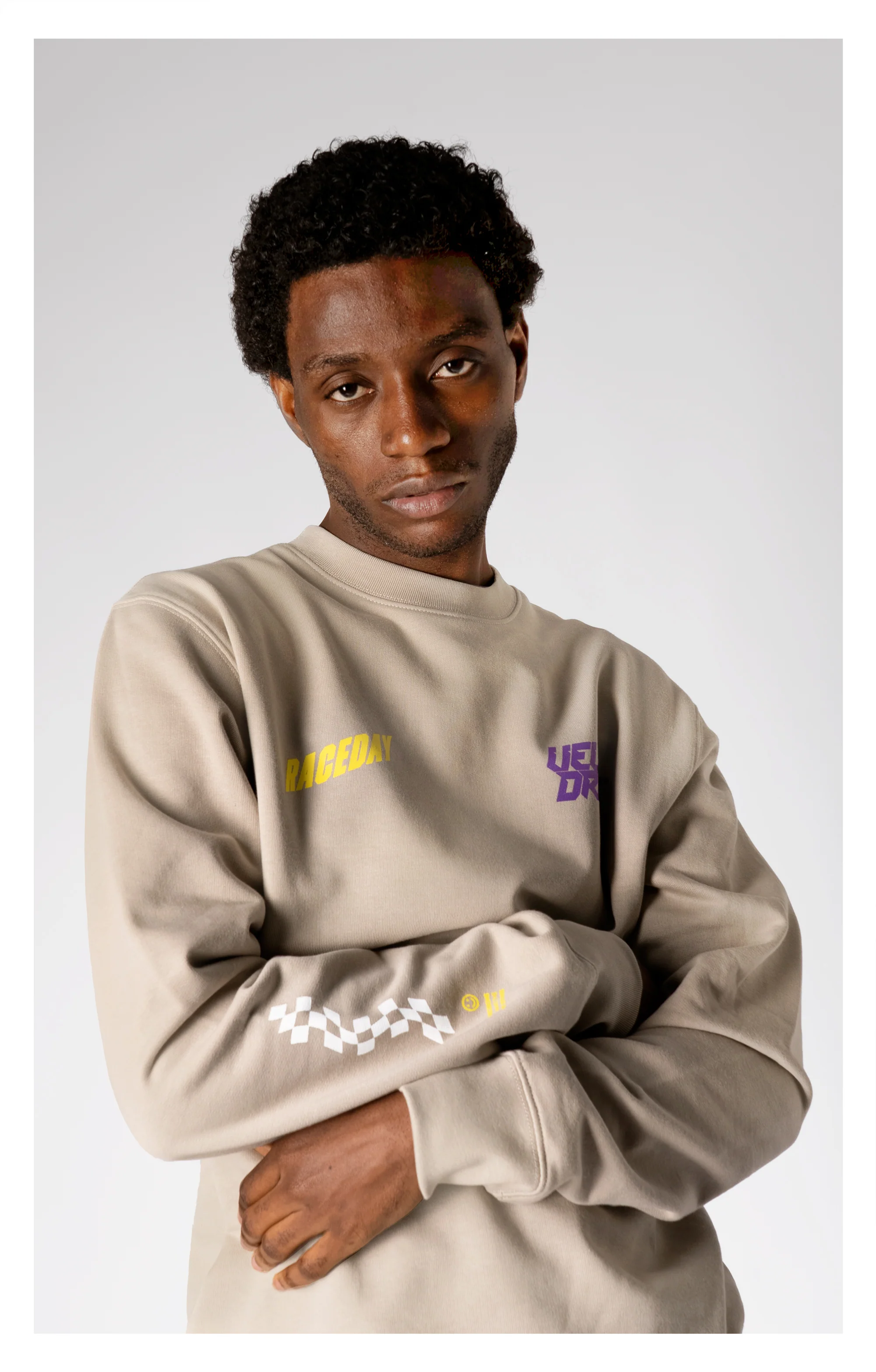 VELODROM Raceday Sweatshirt - Beige/Yellow/Purple - Image 6