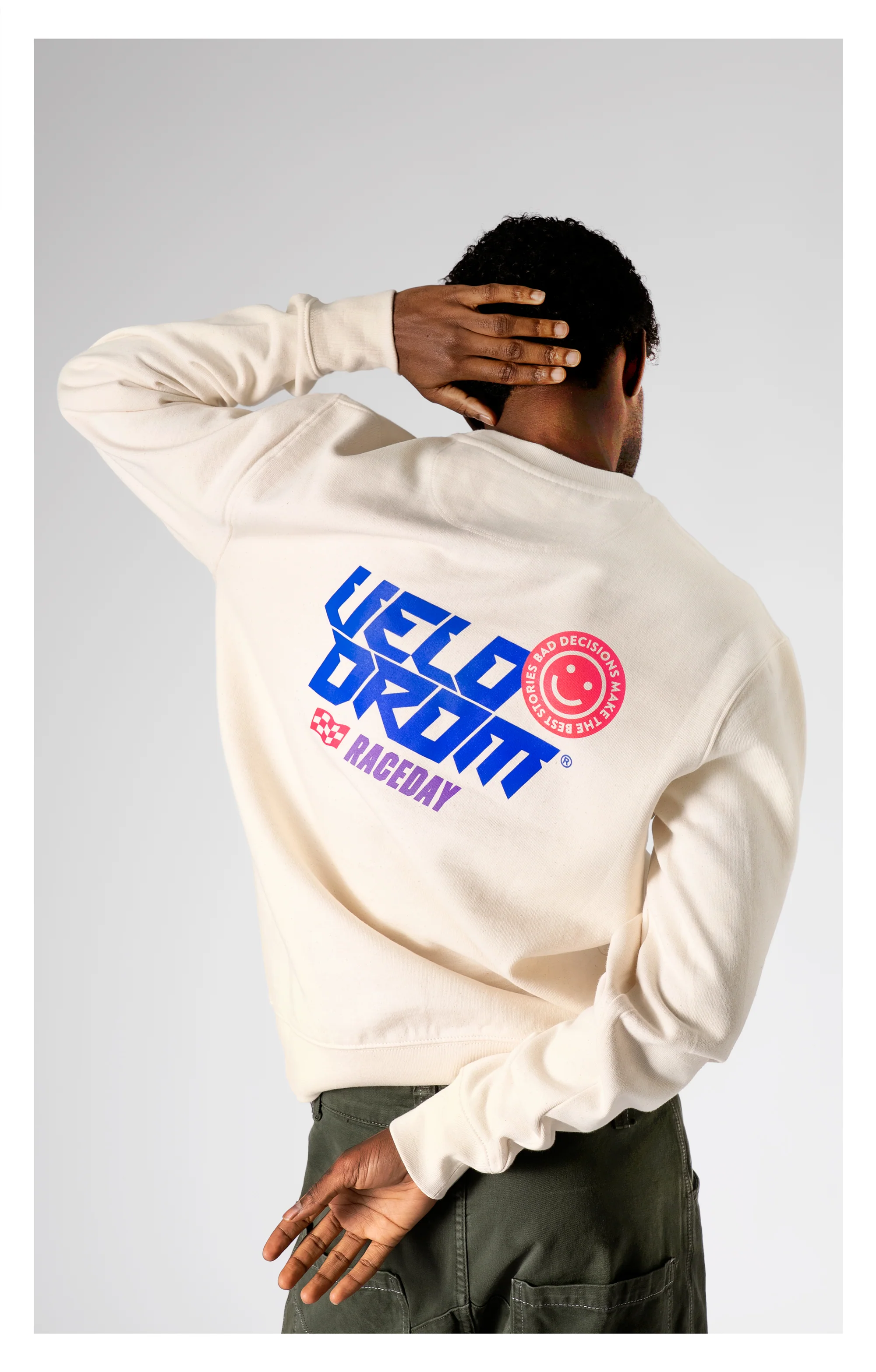 VELODROM Raceday Sweatshirt - Cream/Blue/Pink - Image 2