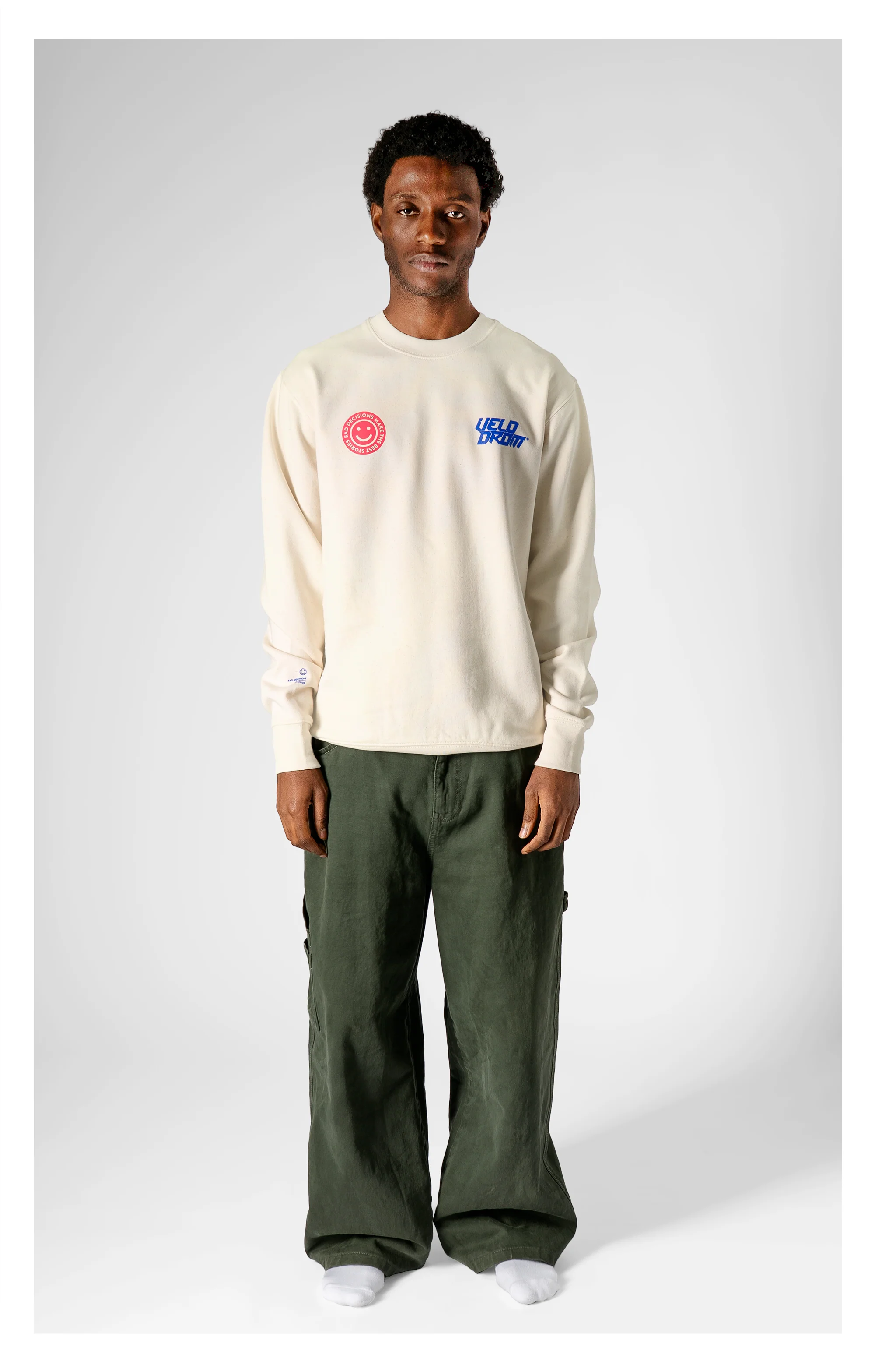 VELODROM Raceday Sweatshirt - Cream/Blue/Pink - Image 3