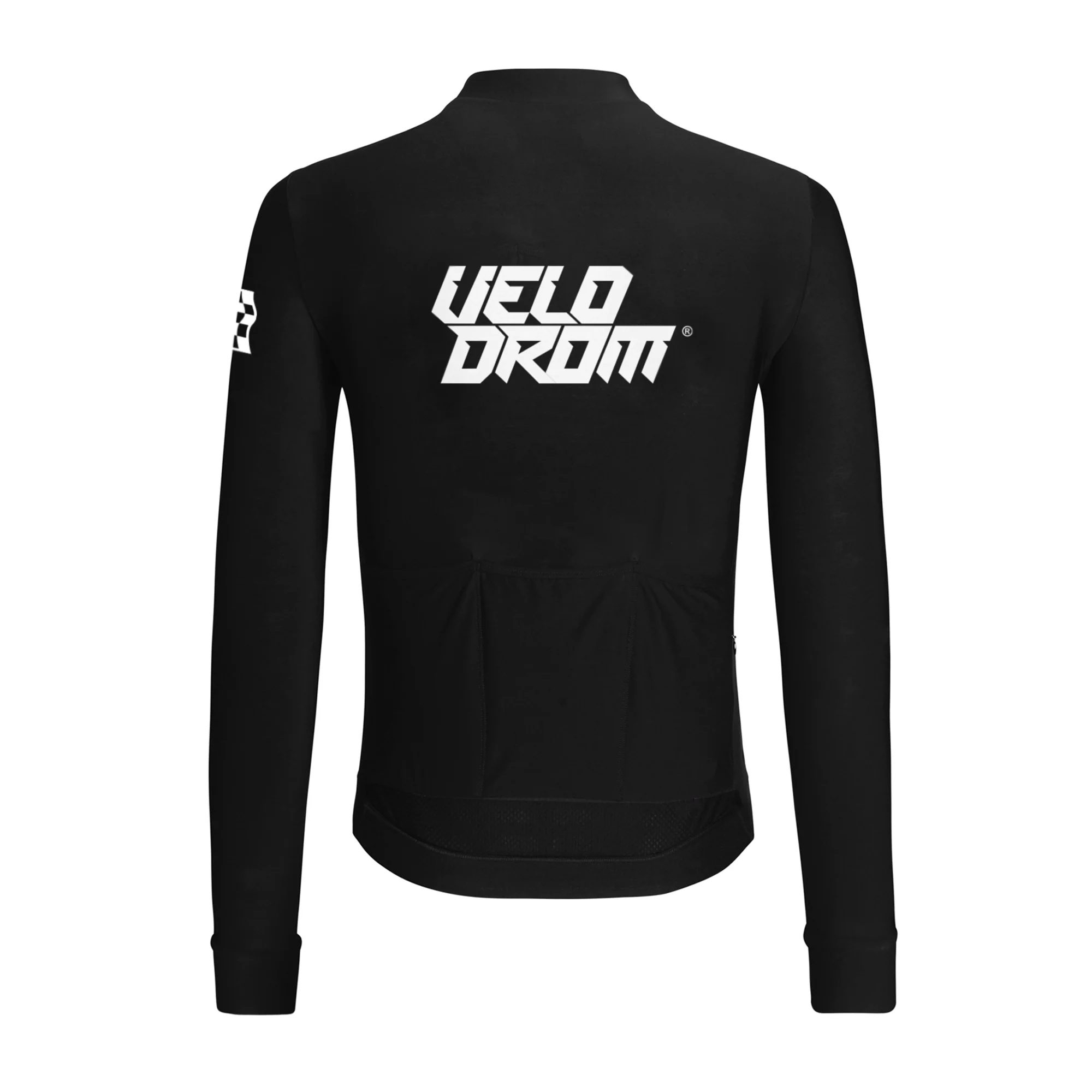 VELODROM RaceDay Thermal Long Sleeve Jersey 2.0 - Black/White - Image 2