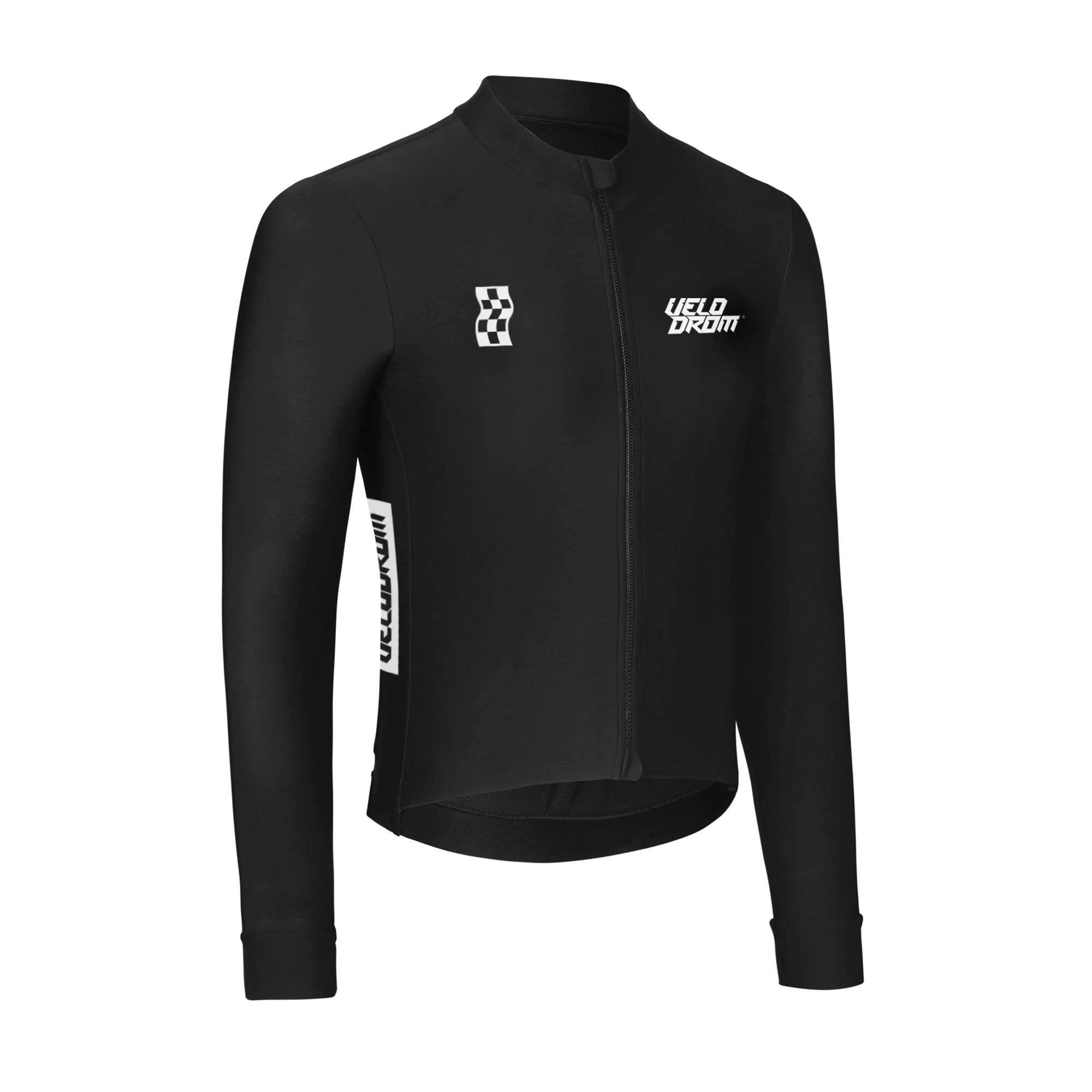 VELODROM RaceDay Thermal Long Sleeve Jersey 2.0 - Black/White - Image 3