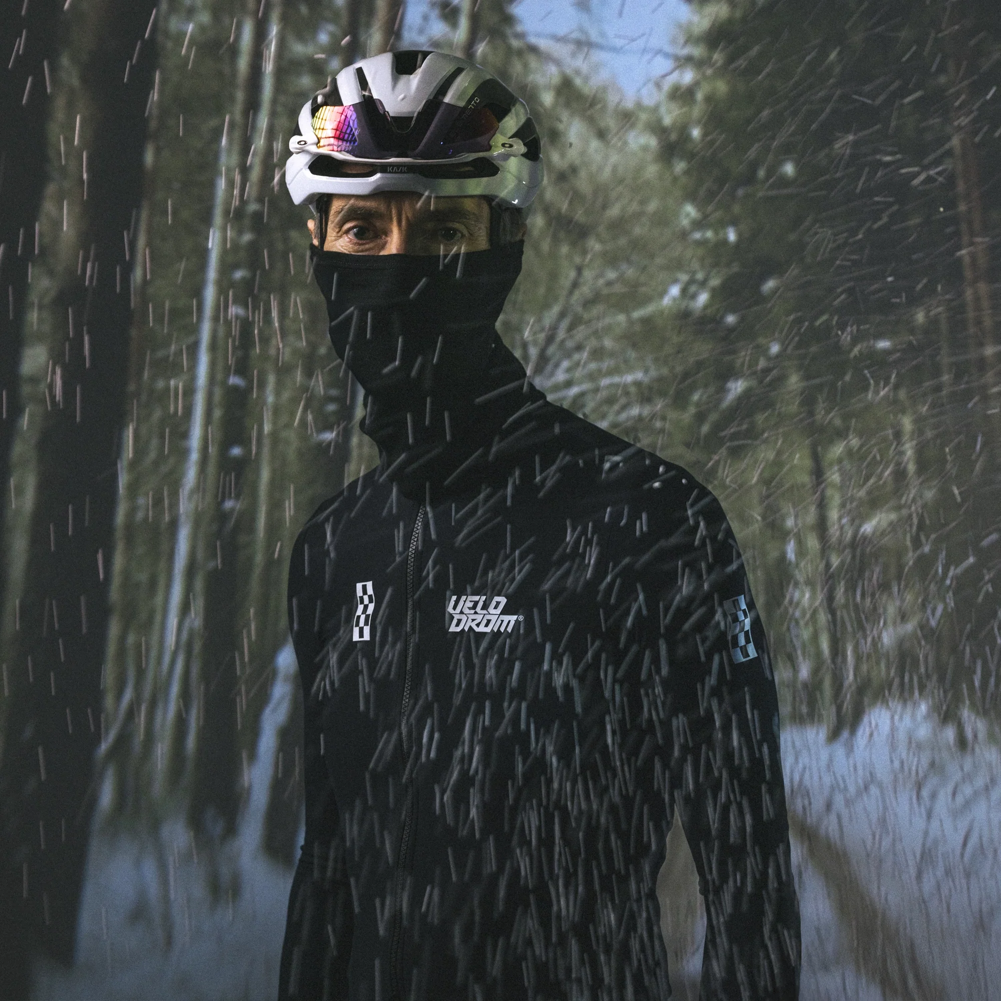 VELODROM RaceDay Thermal Long Sleeve Jersey 2.0 - Black/White - Image 5