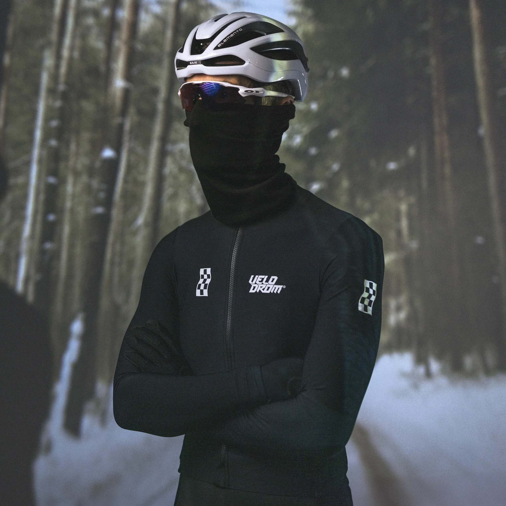 VELODROM RaceDay Thermal Long Sleeve Jersey 2.0 - Black/White - Image 6