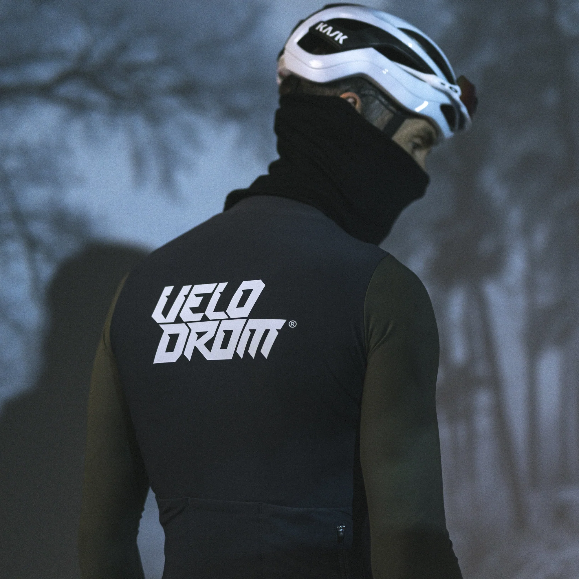 VELODROM RaceDay Thermal Long Sleeve Jersey - Dark Grey/Light Brown Dual Sleeves - Image 9