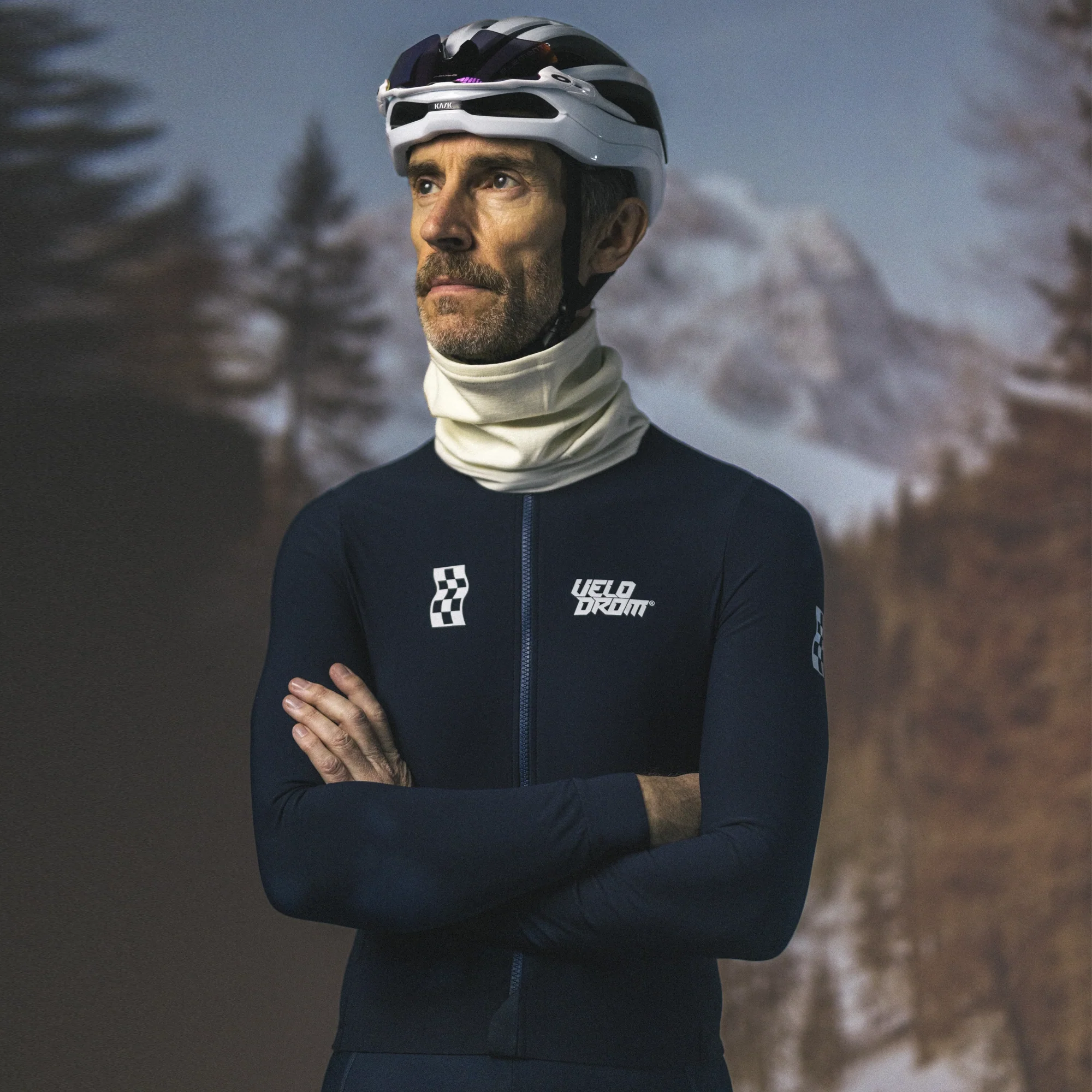 VELODROM RaceDay 2.0 Thermal Long Sleeve Jersey - Navy/White - Image 9