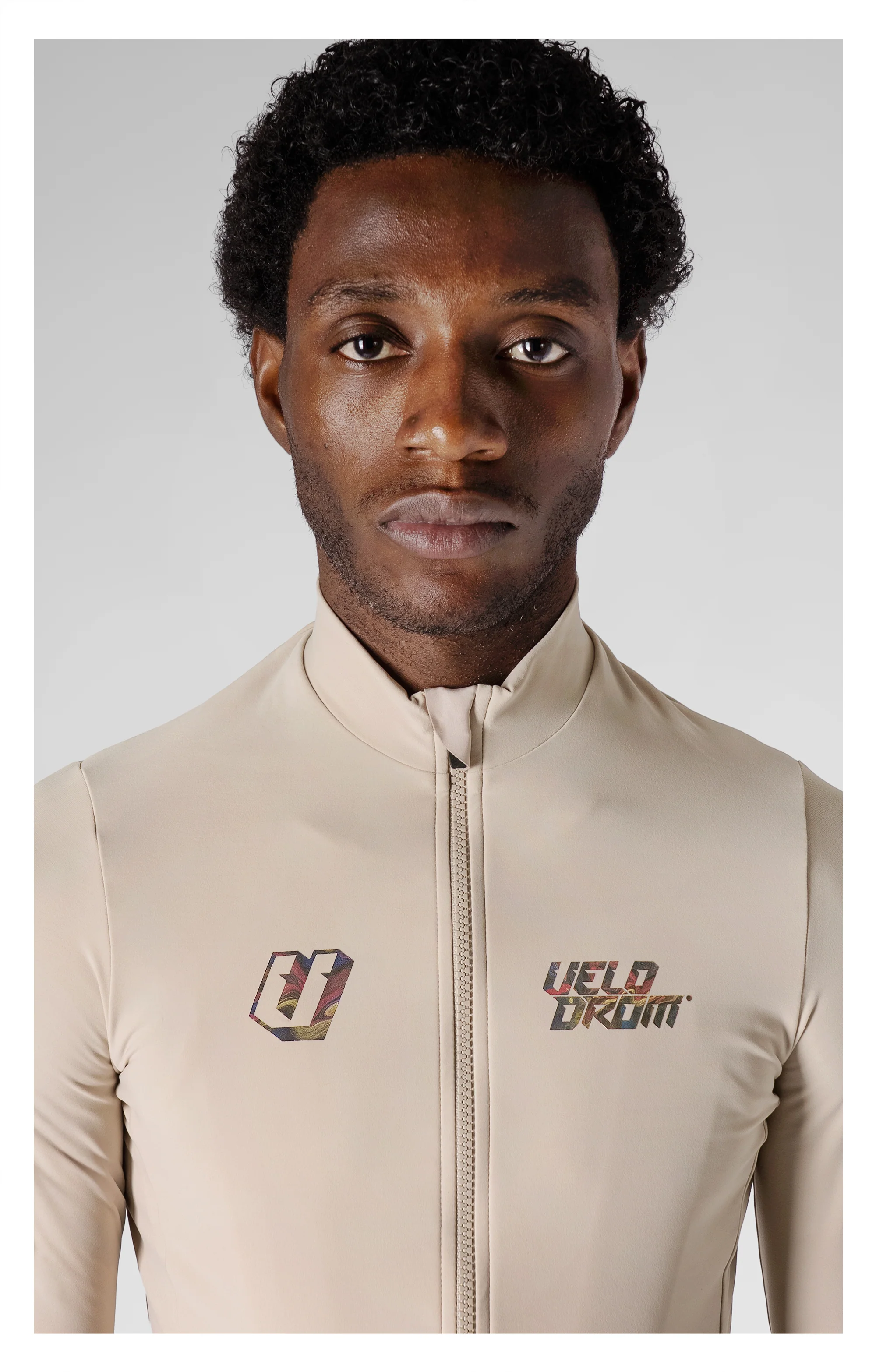 VELODROM RaceDay 3.0 Thermal Txtr Long Sleeve Jersey - Sand/Peacock Graphic - Image 5