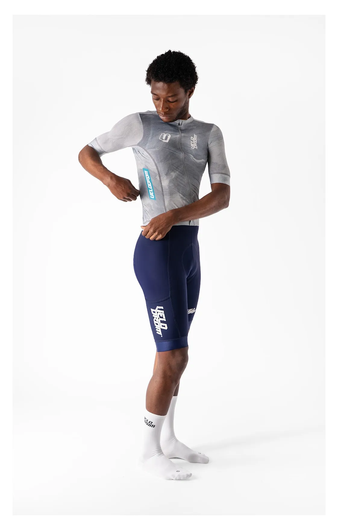 VELODROM RaceDay Txtr 3.0 Cycling Jersey - Grey/Light Blue - Image 3