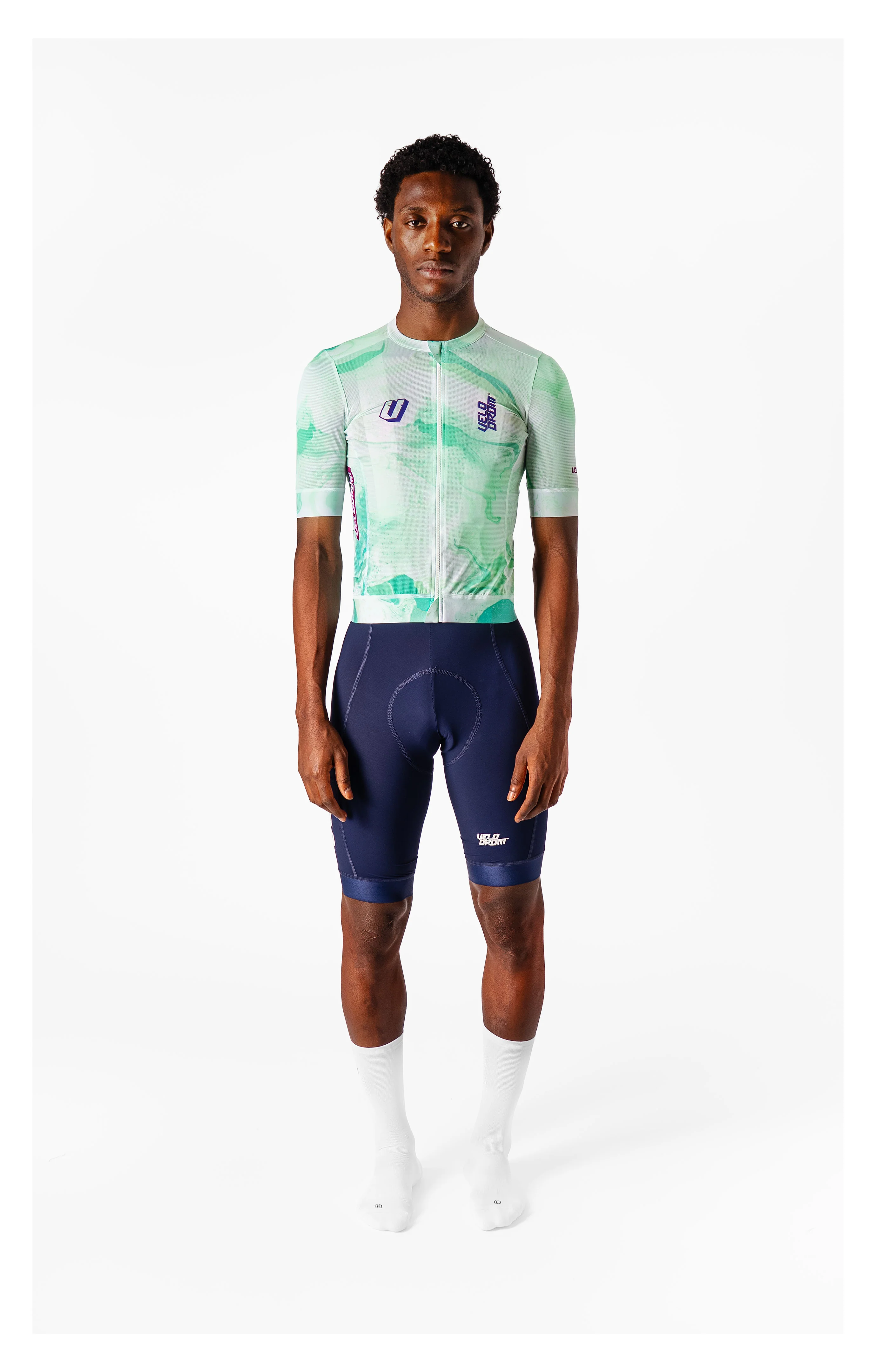 VELODROM Raceday Txtr 3.0 Cycling Jersey - Light Green White - Image 2