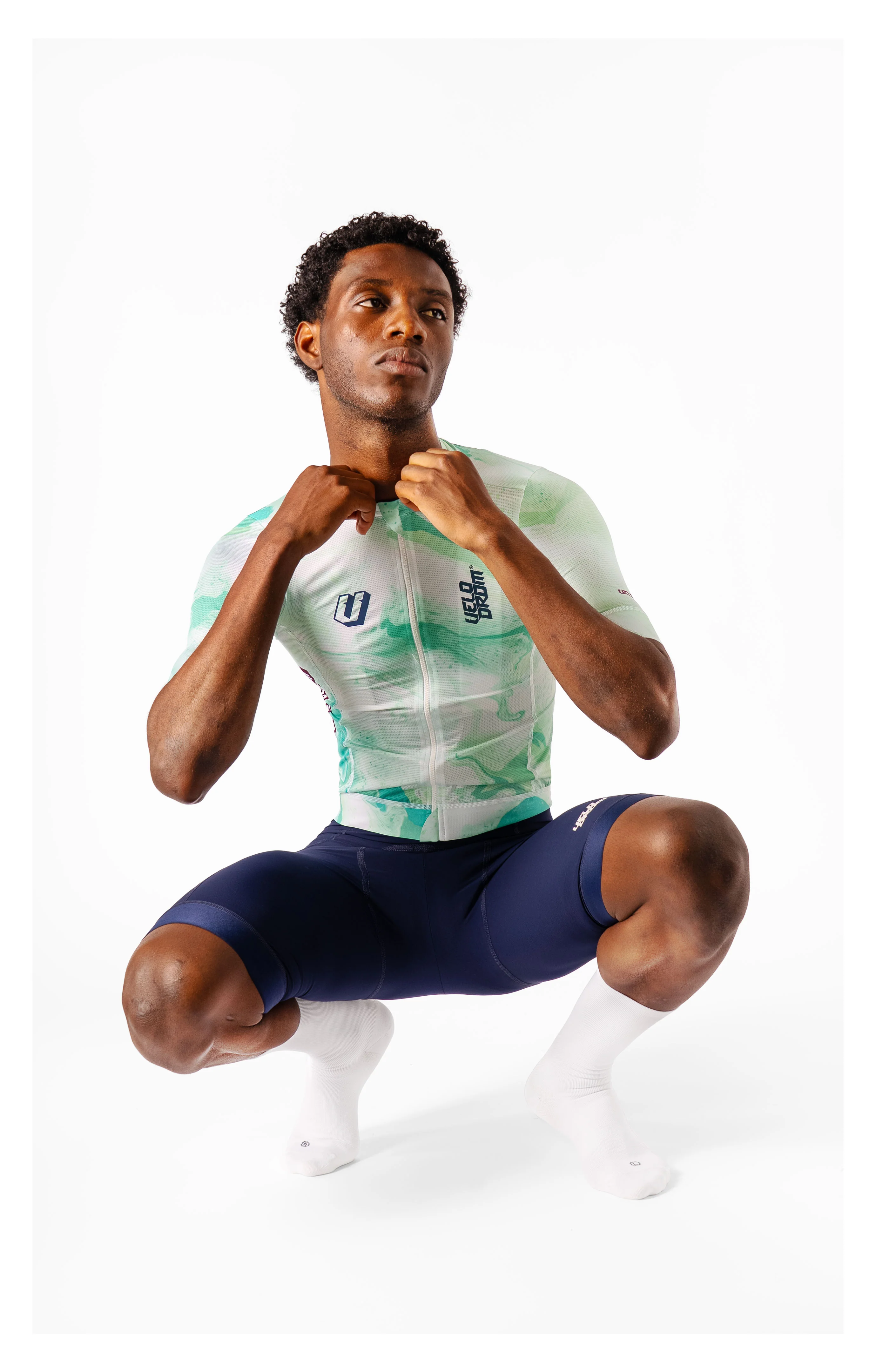 VELODROM Raceday Txtr 3.0 Cycling Jersey - Light Green White - Image 5