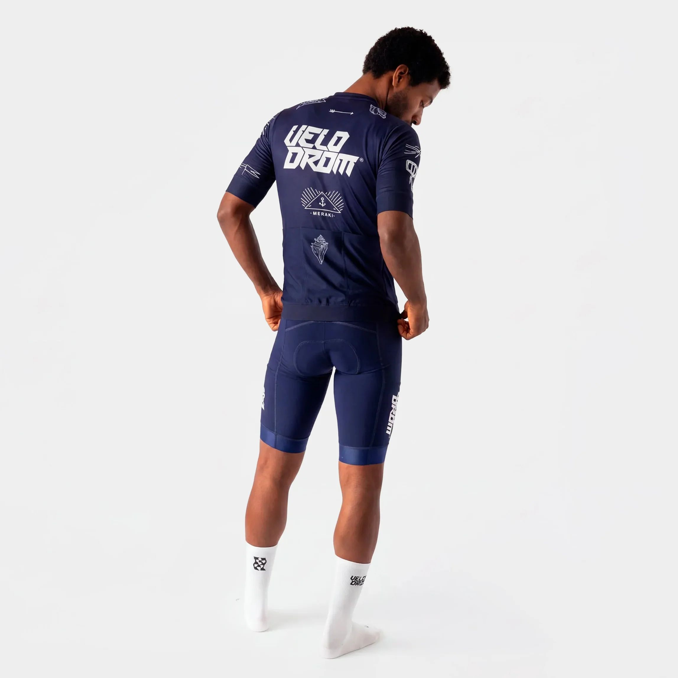 VELODROM RaceDay x Meraki Colab Limited Edition Cycling Jersey - Navy - Image 3